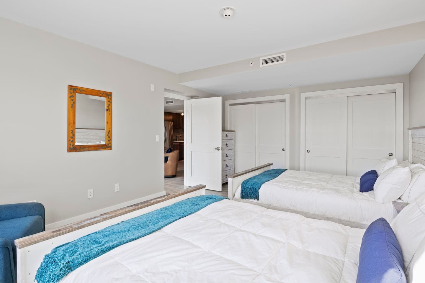 Additional view of the two-bed bedroom