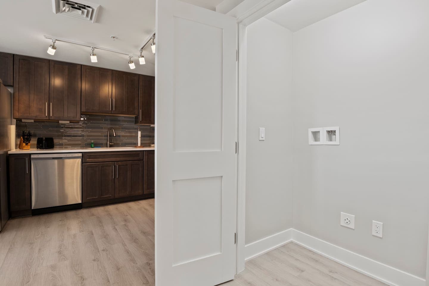 Kitchen view from the adjoining hallway