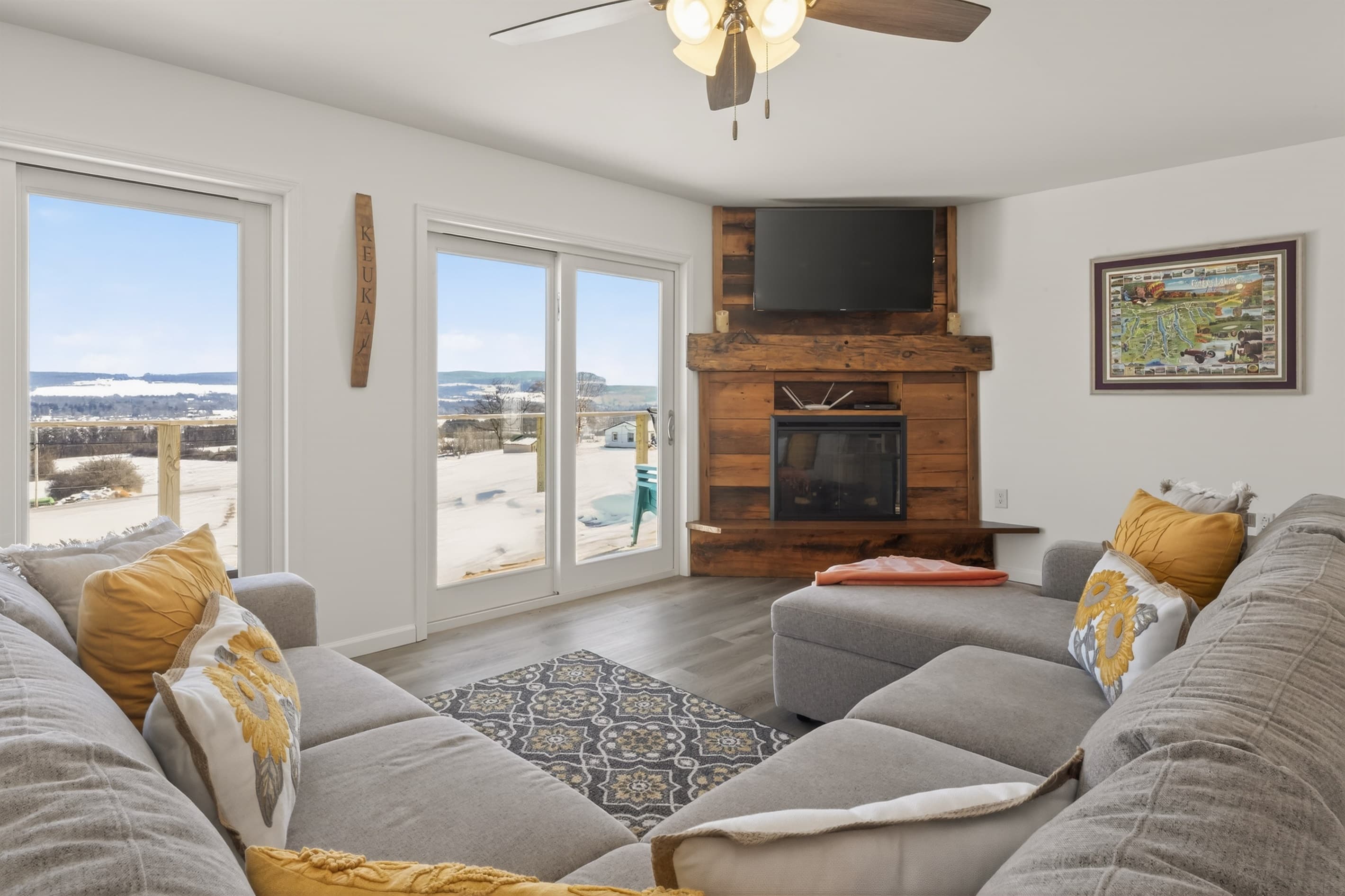 Living room with television