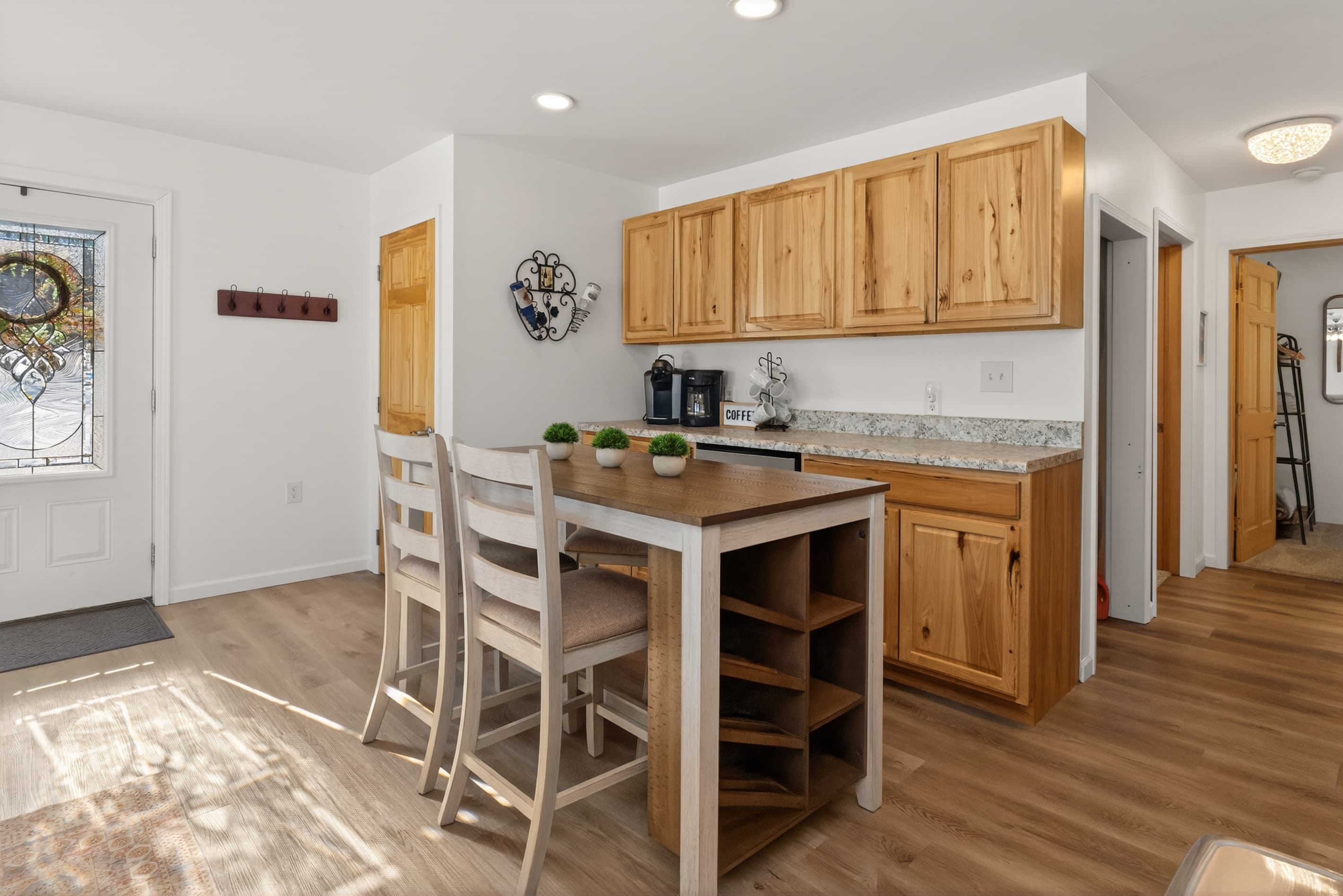 Kitchen island with bar seating
