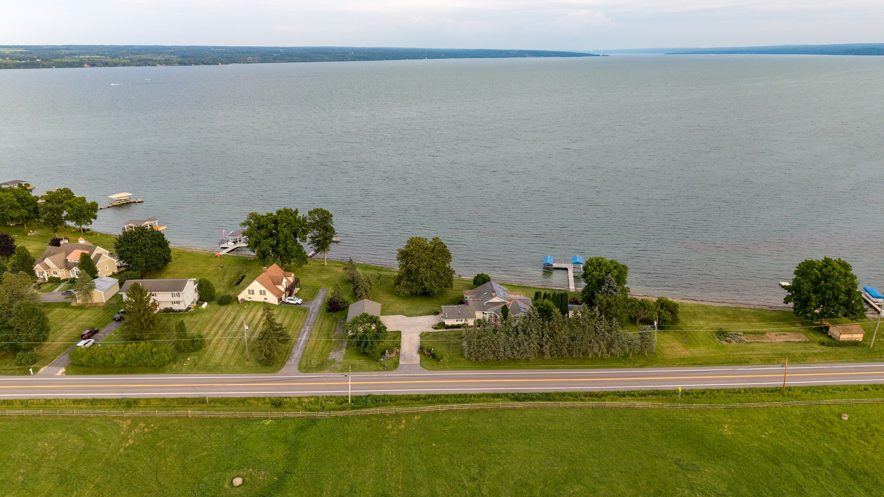Lakefront lots positioned across from open fields