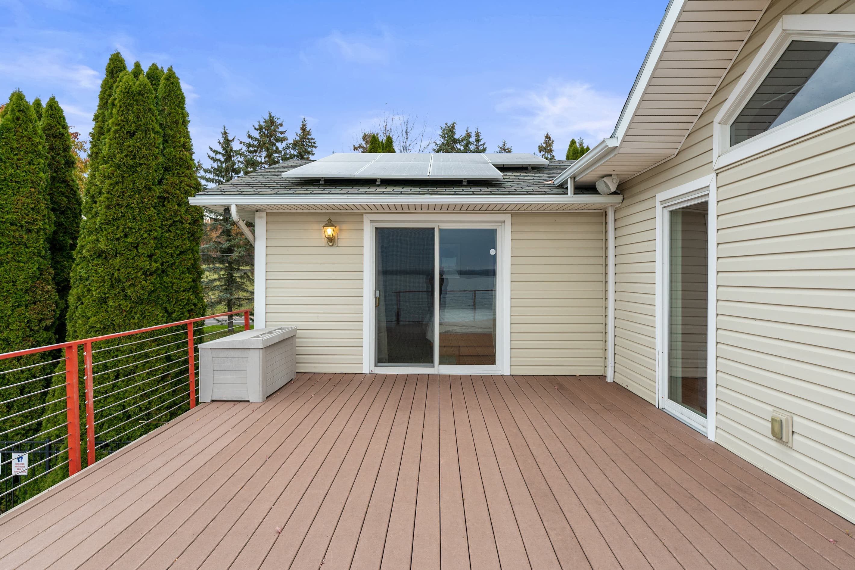 Open deck outside a separate set of doors
