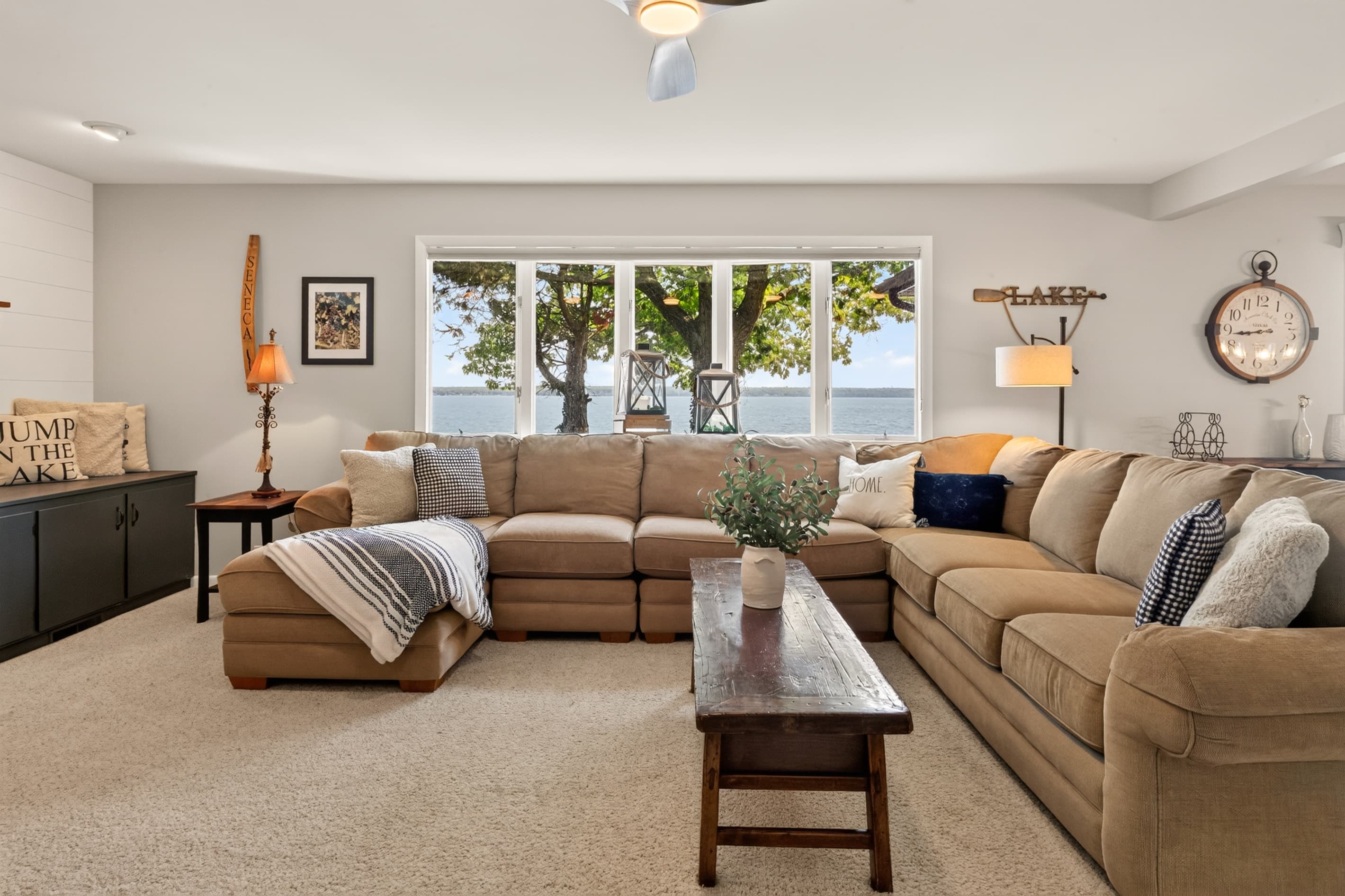 Living room with sectional sofa