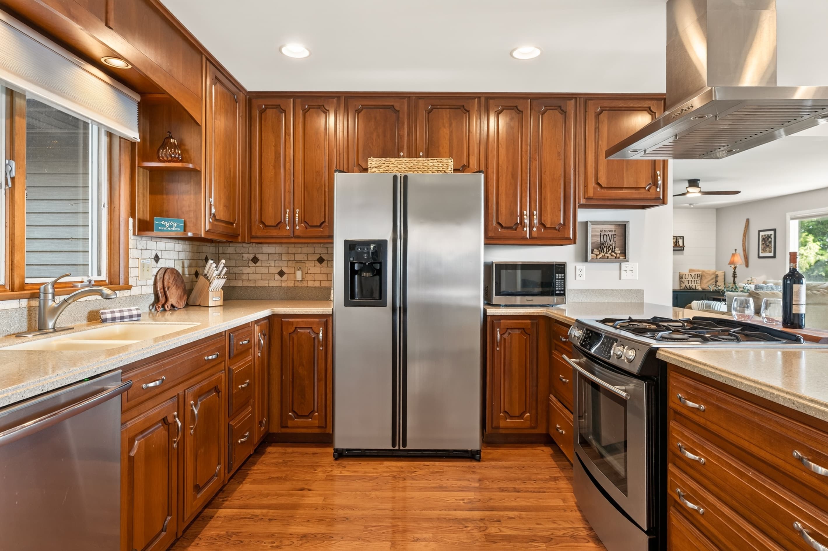 Kitchen with generous cabinet storage
