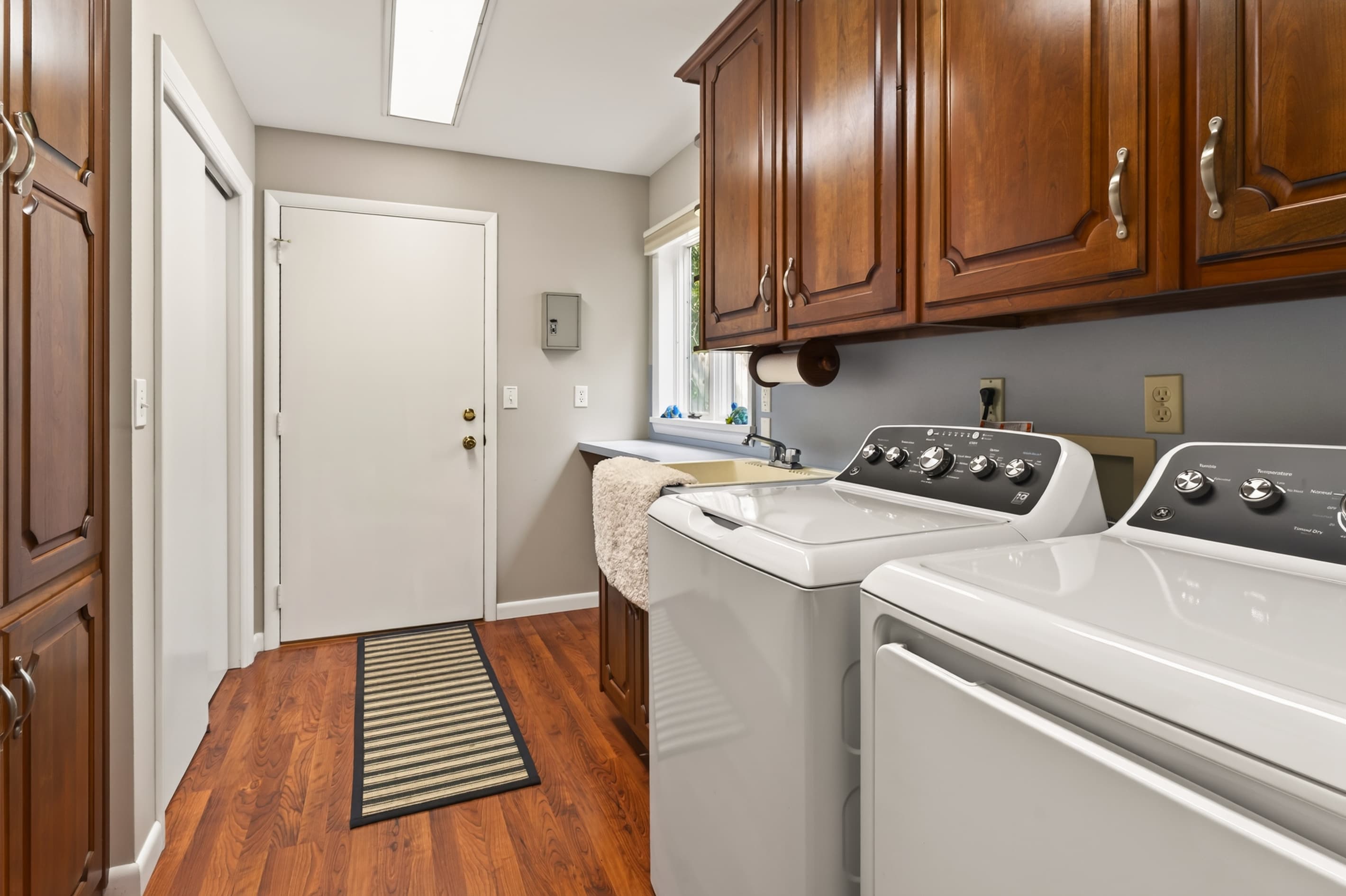 Laundry room with washer and dryer