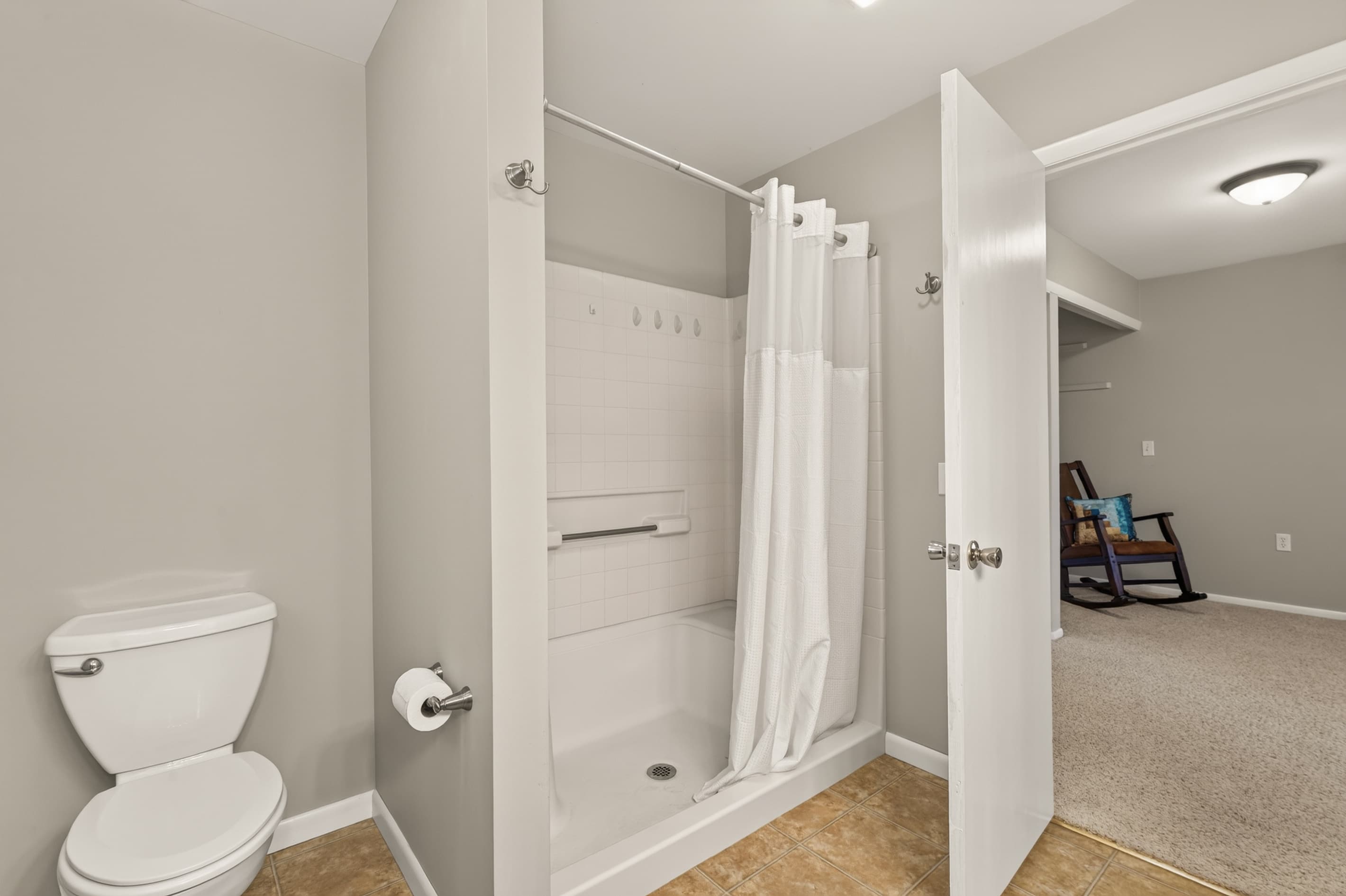 Bathroom with shower and toilet
