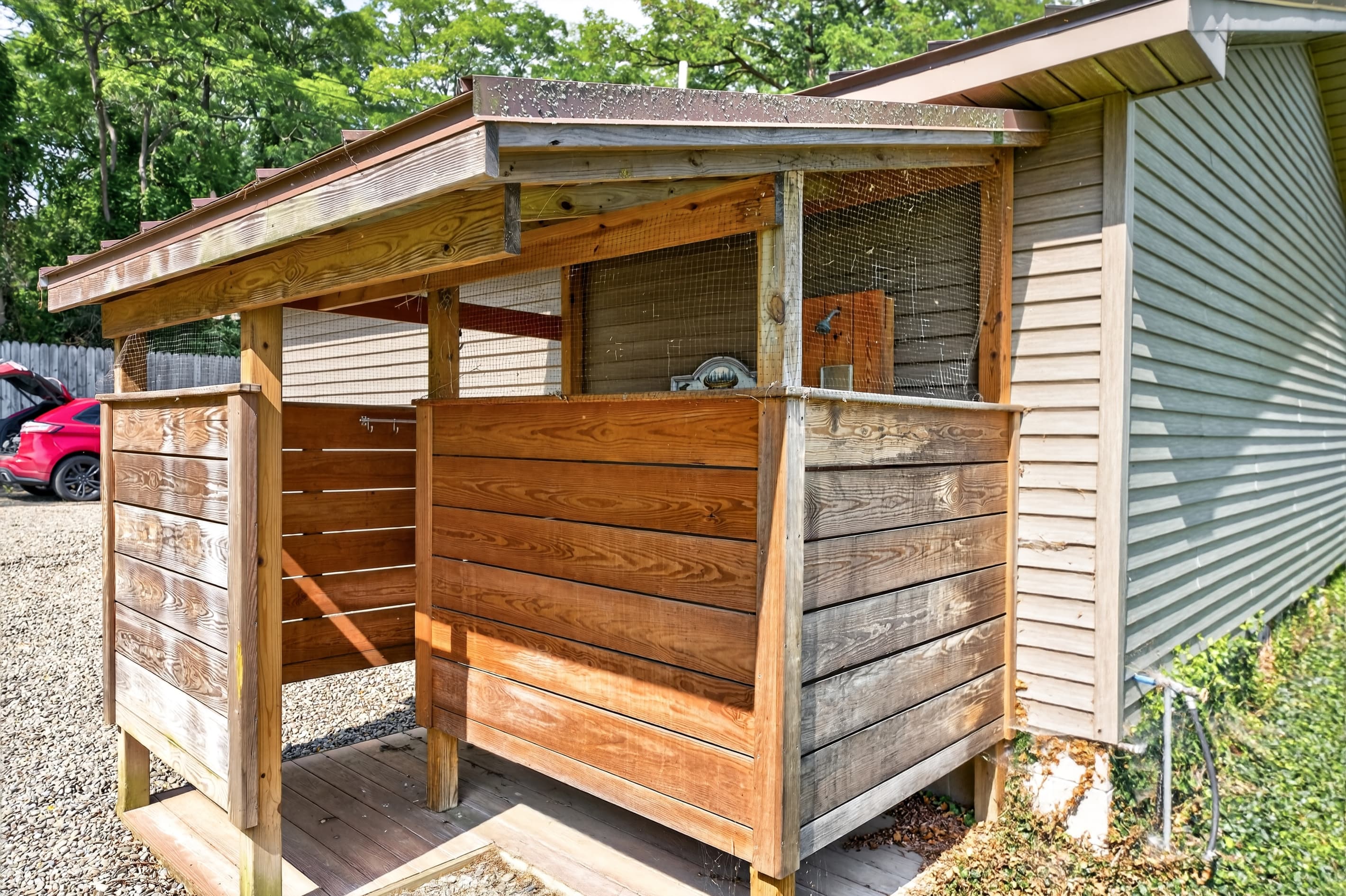 Covered Outdoor Shower