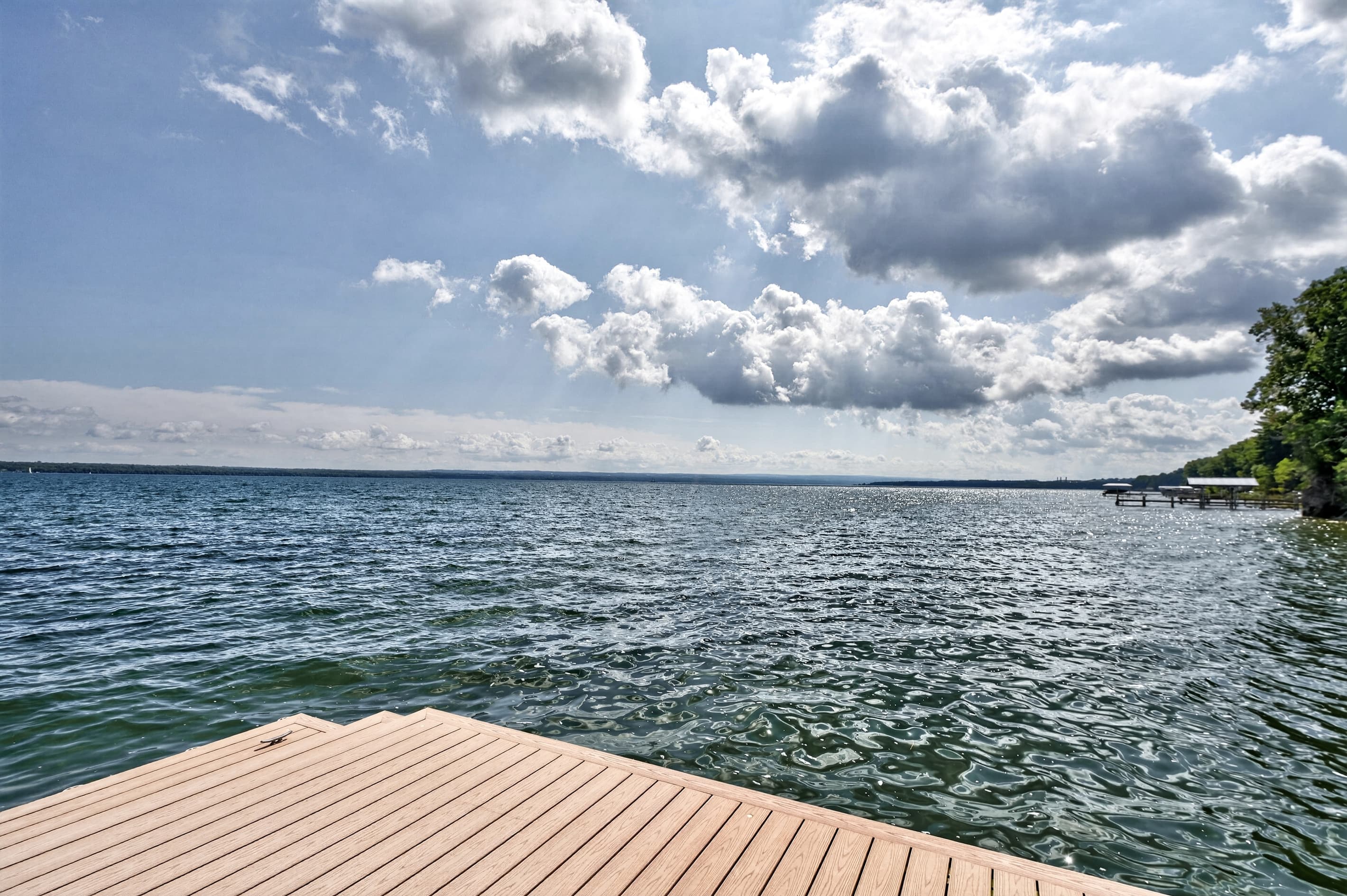 Open lake view from the dock