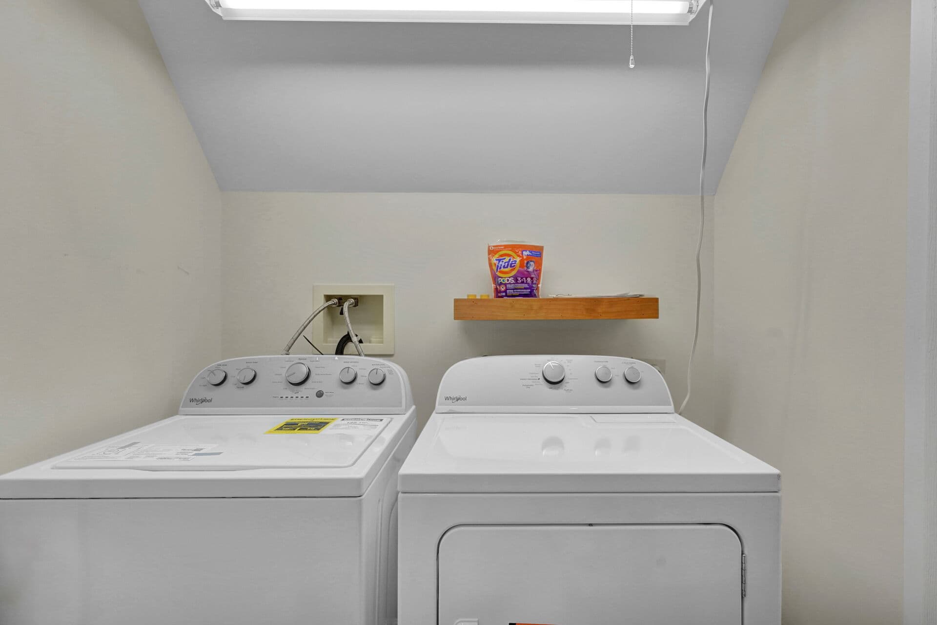 Side-by-side washer and dryer