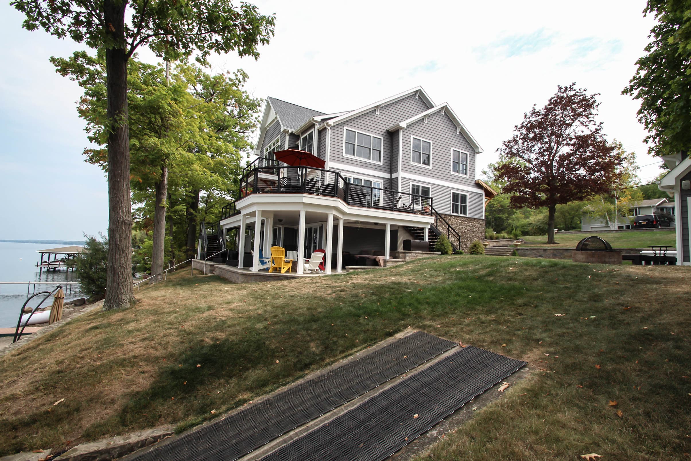House exterior viewed across the lawn