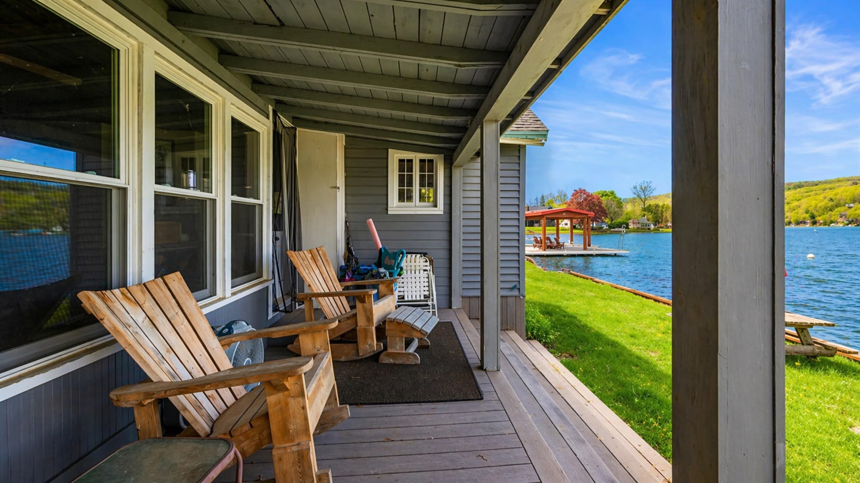 Seasonal bunk house deck