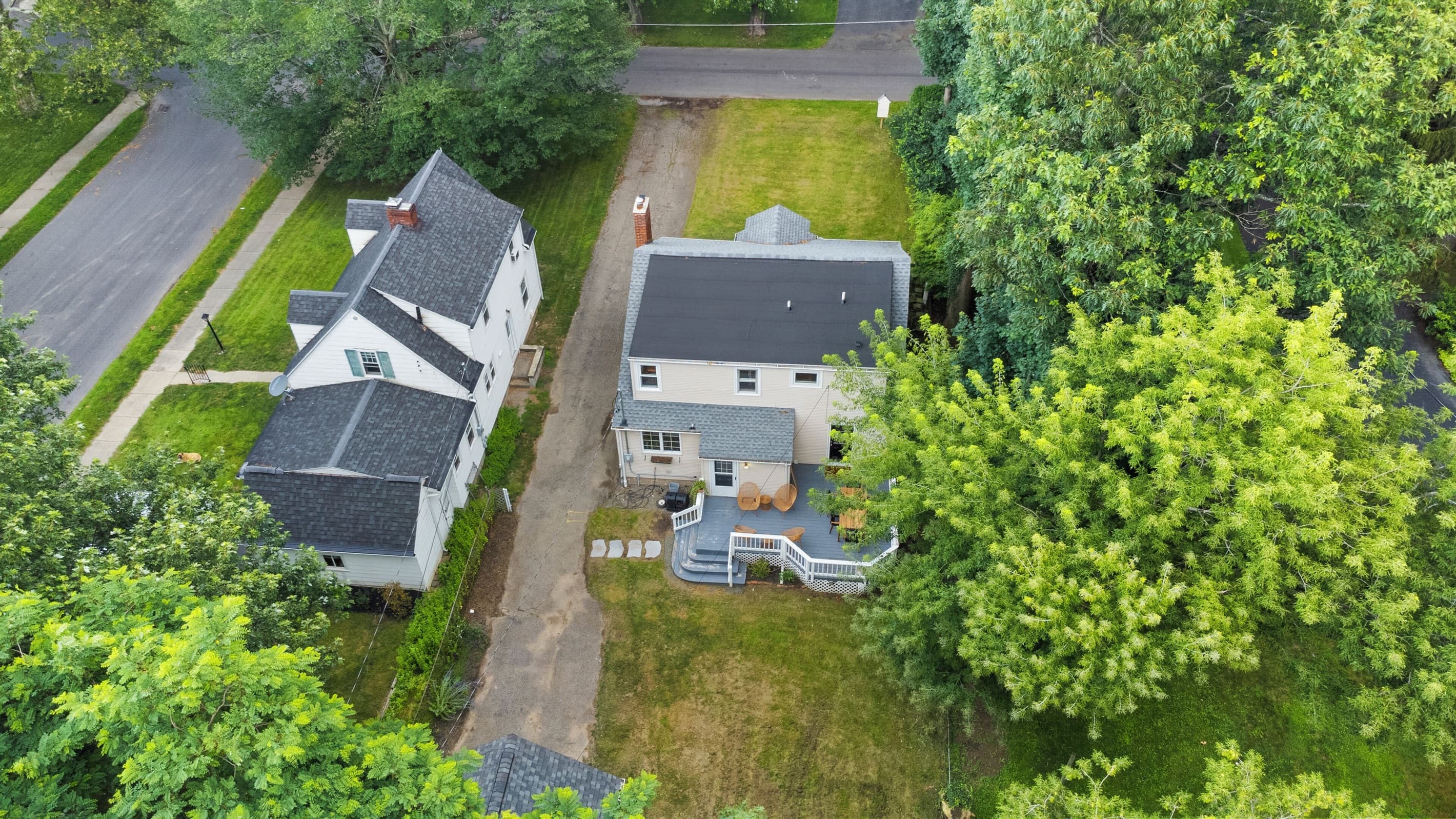 Property and neighboring home from above