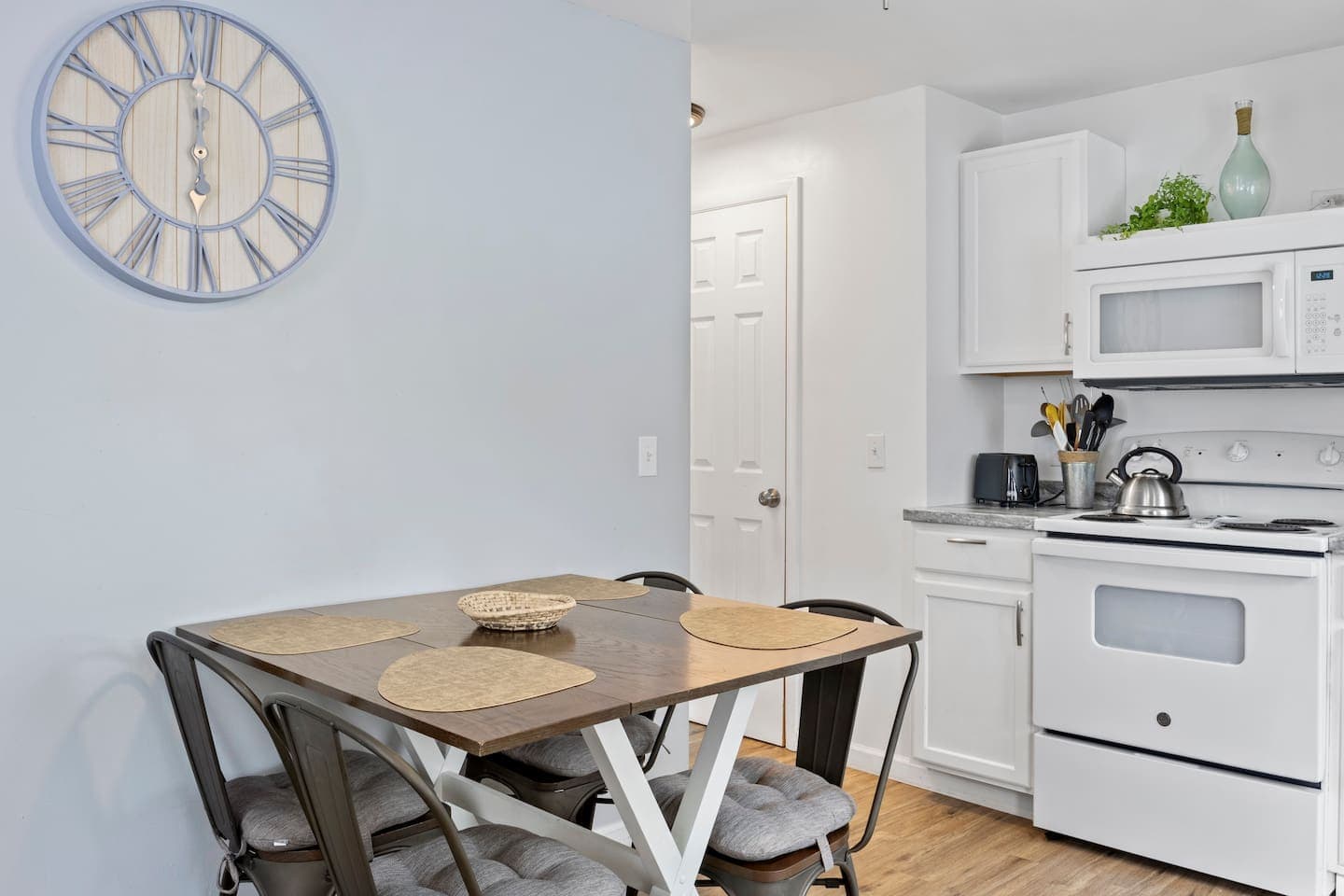 Dining table near the doorway