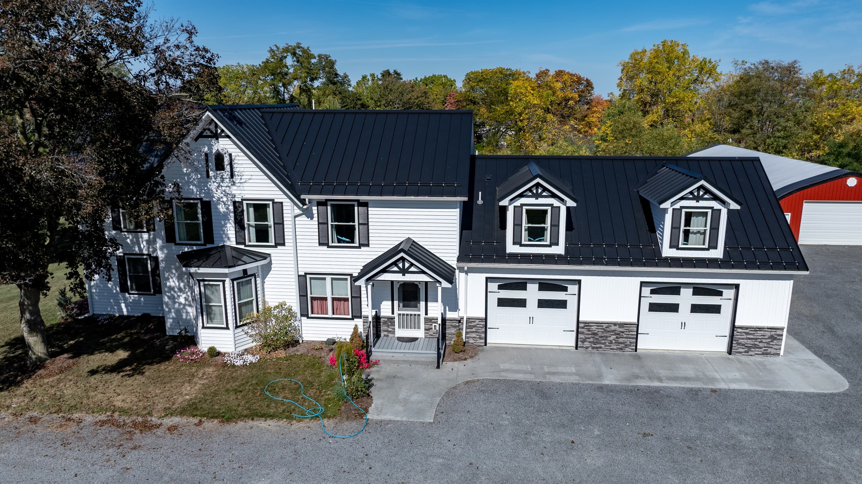 Farmhouse exterior with front porch