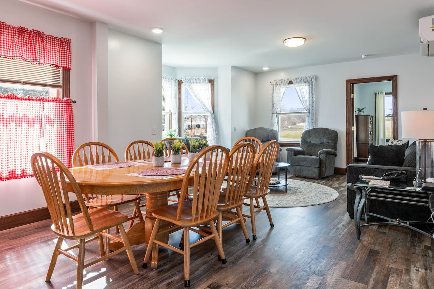 Dining area connecting to living room