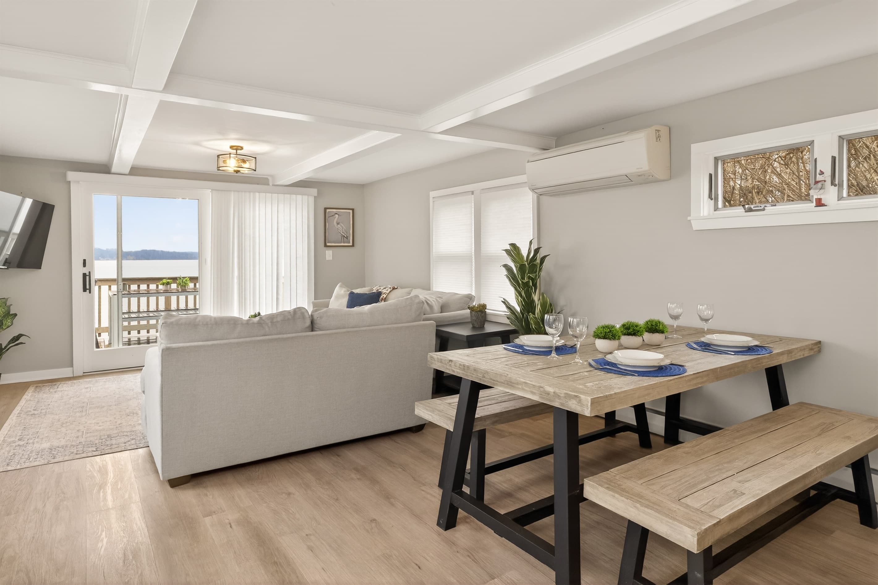 Open dining area beside the kitchen