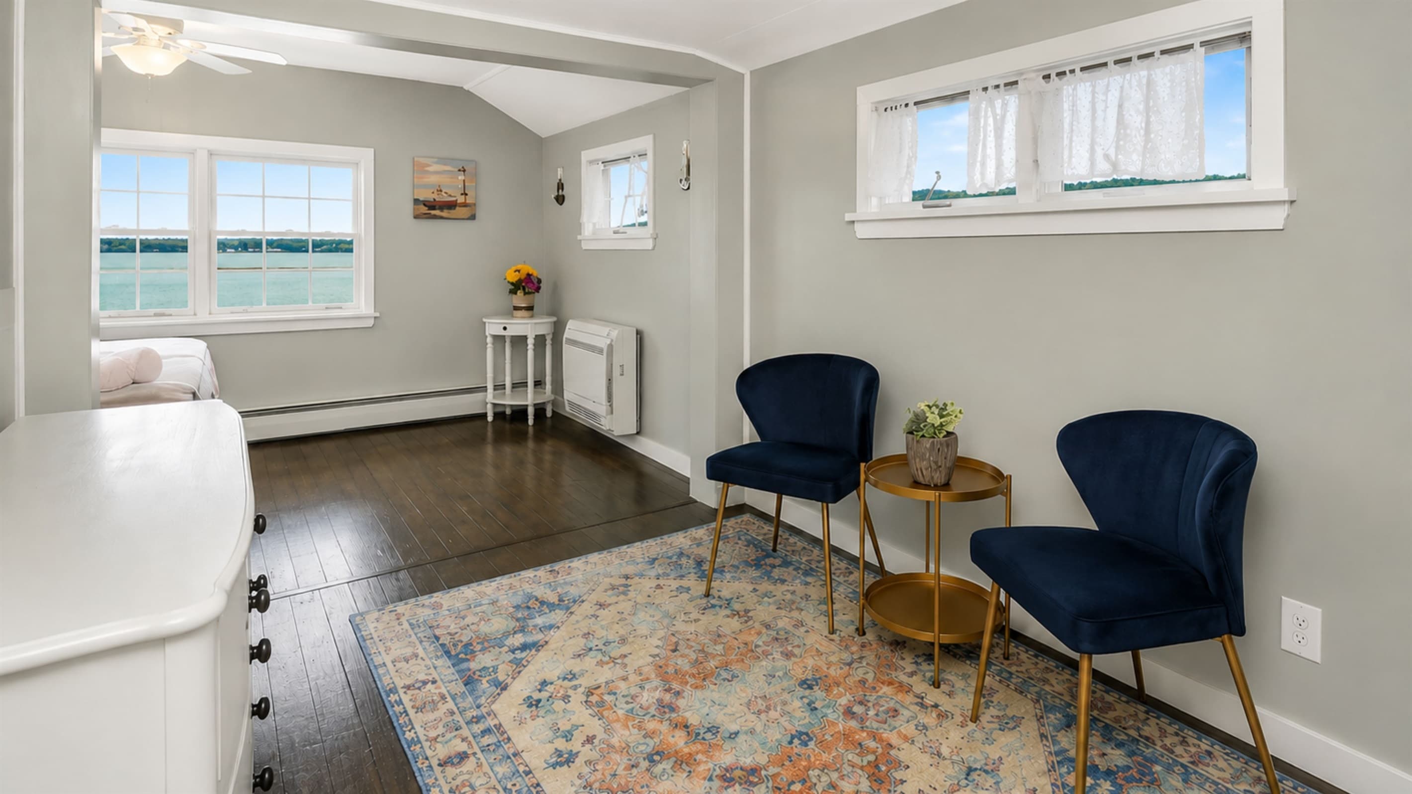 Sitting area with two accent chairs
