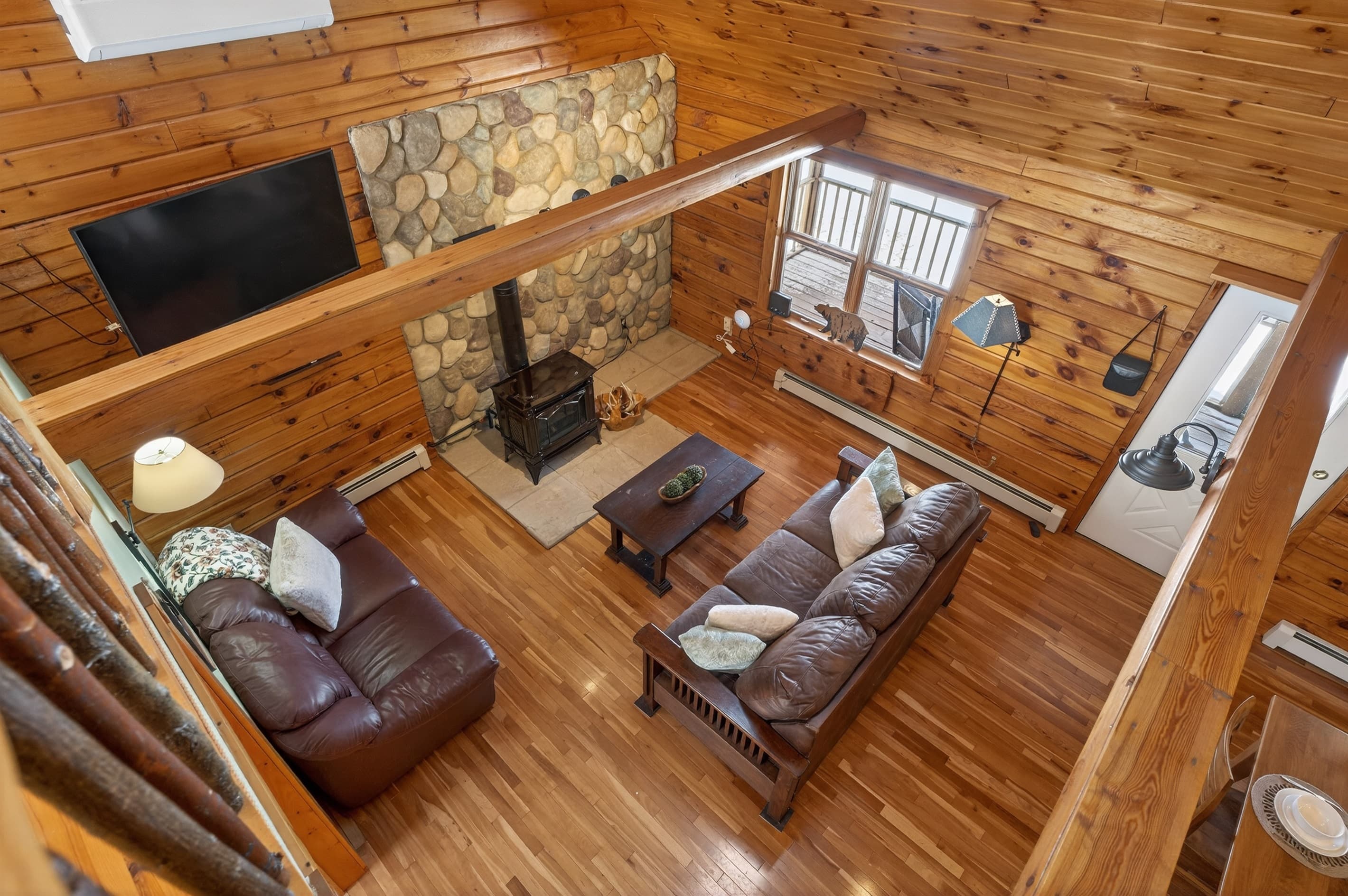 Living area viewed from the upper level