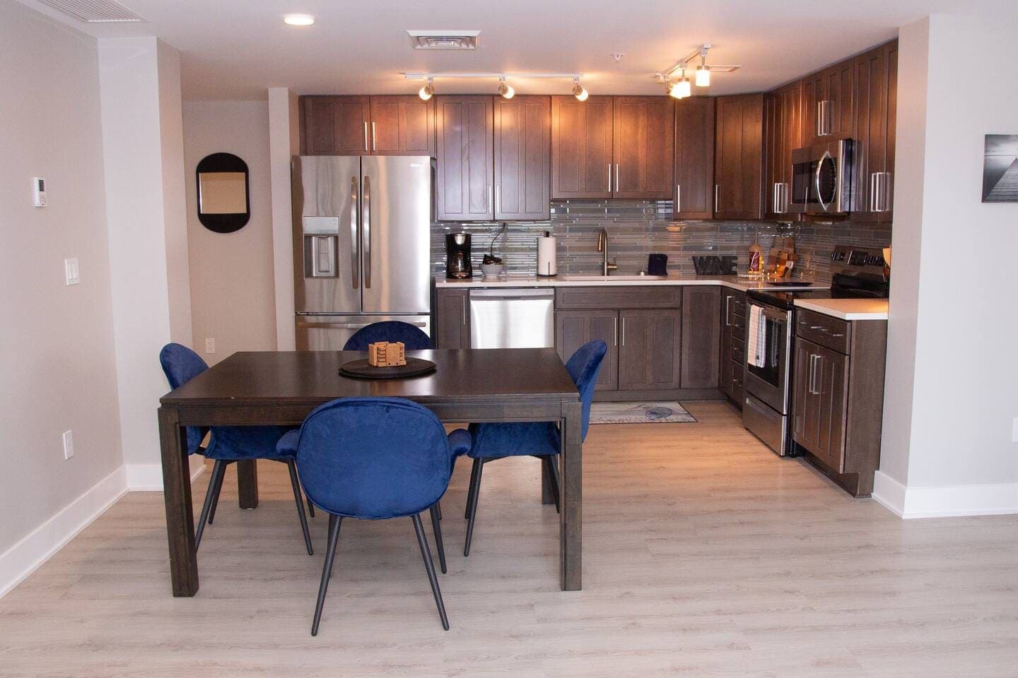 Dining area beside the open kitchen