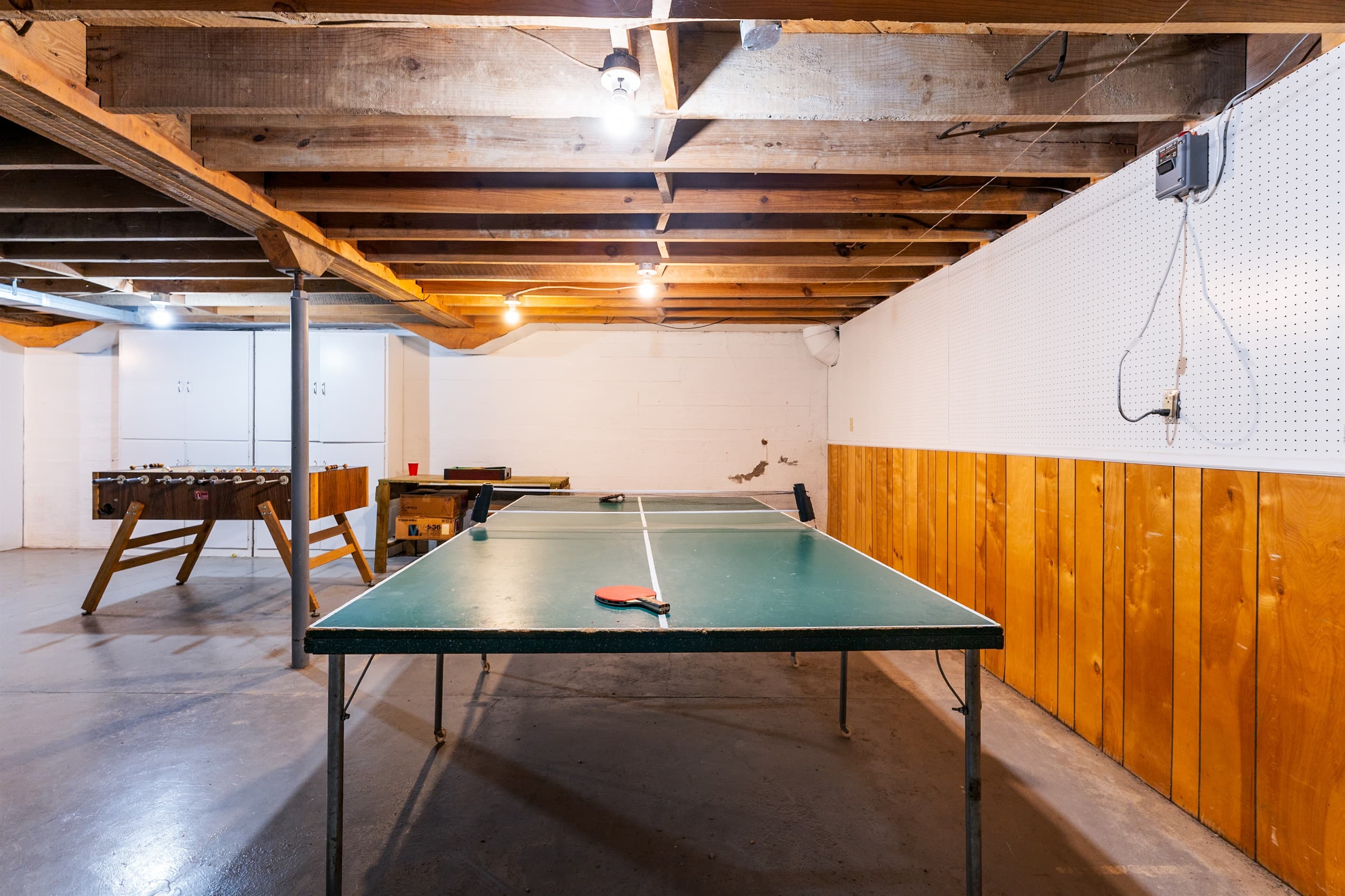 Ping-pong table in the game room