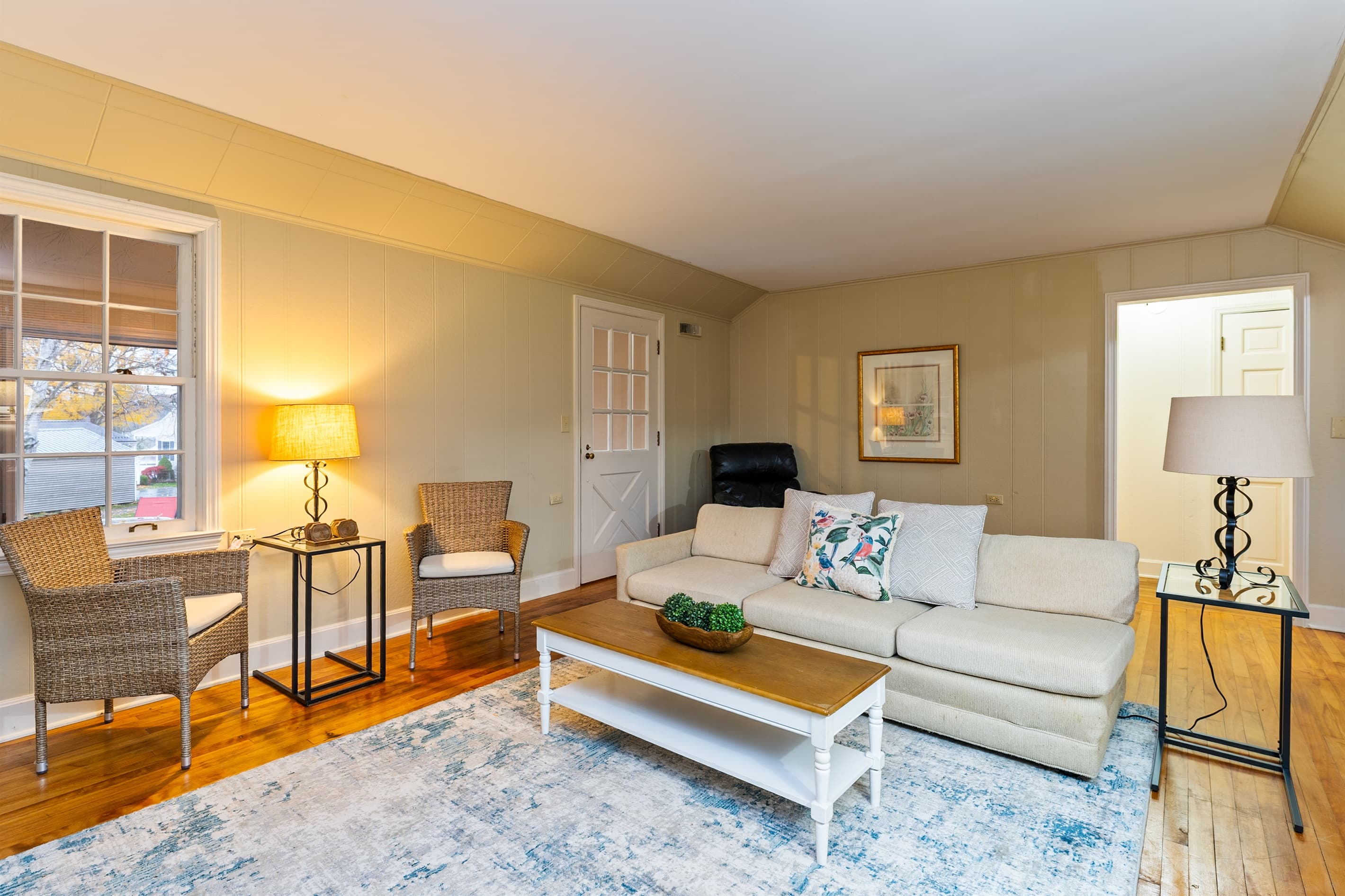 Second-home living room with sectional seating