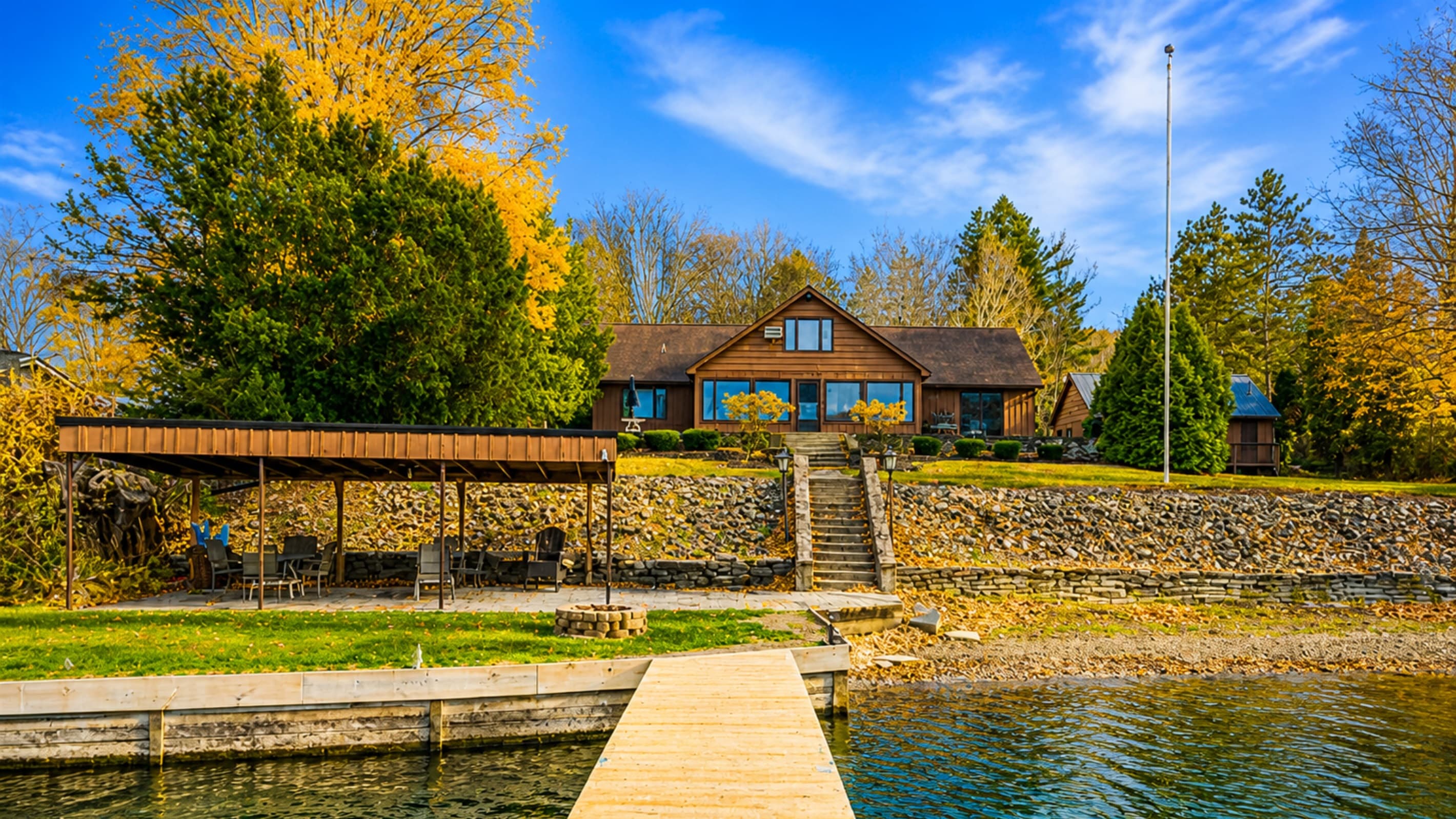 Main house viewed from the water