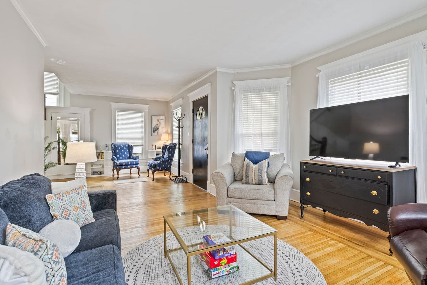Living room with television and coffee table