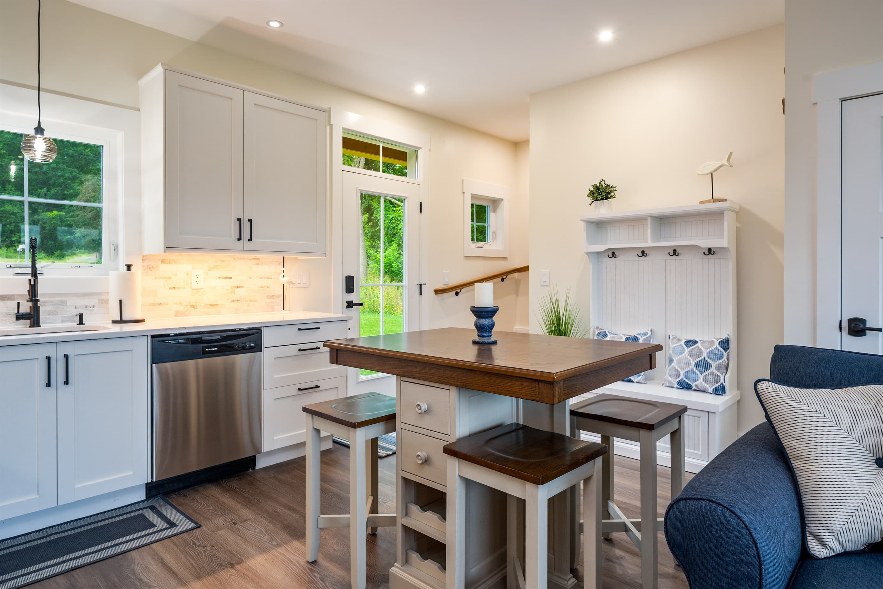 Breakfast island beside the open kitchen