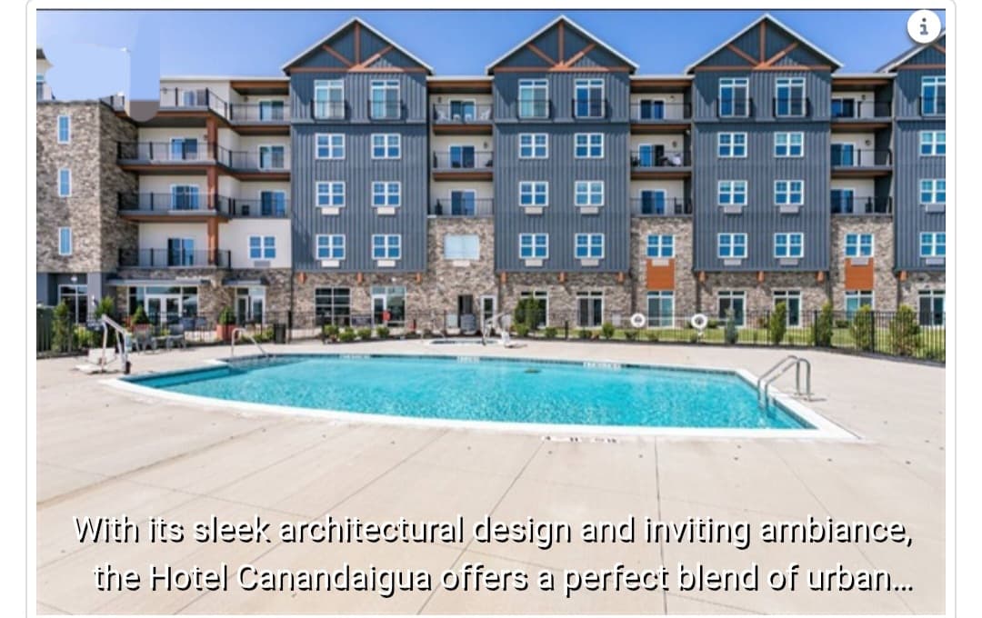 Hotel exterior with outdoor pool