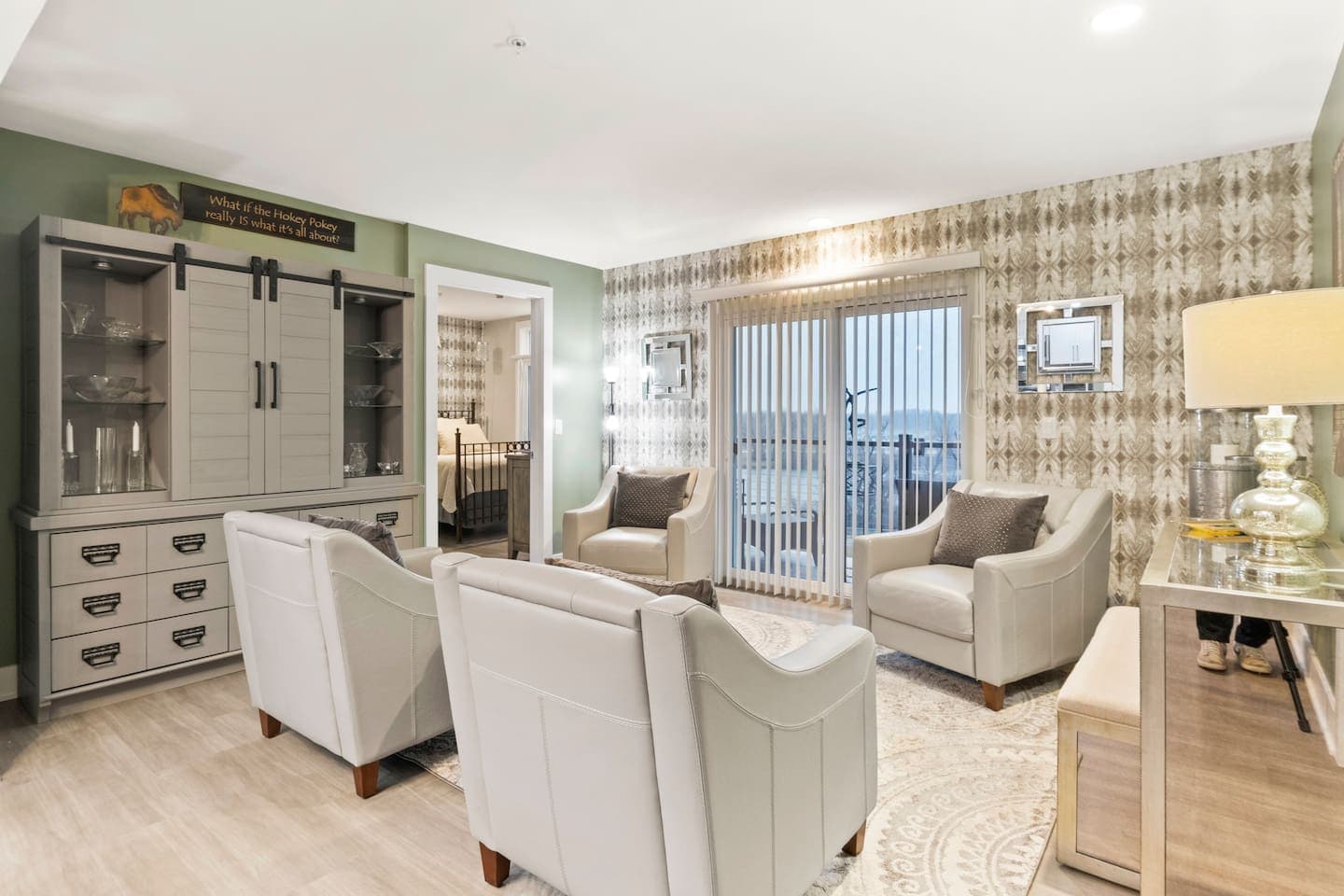 Contemporary living room with sectional seating