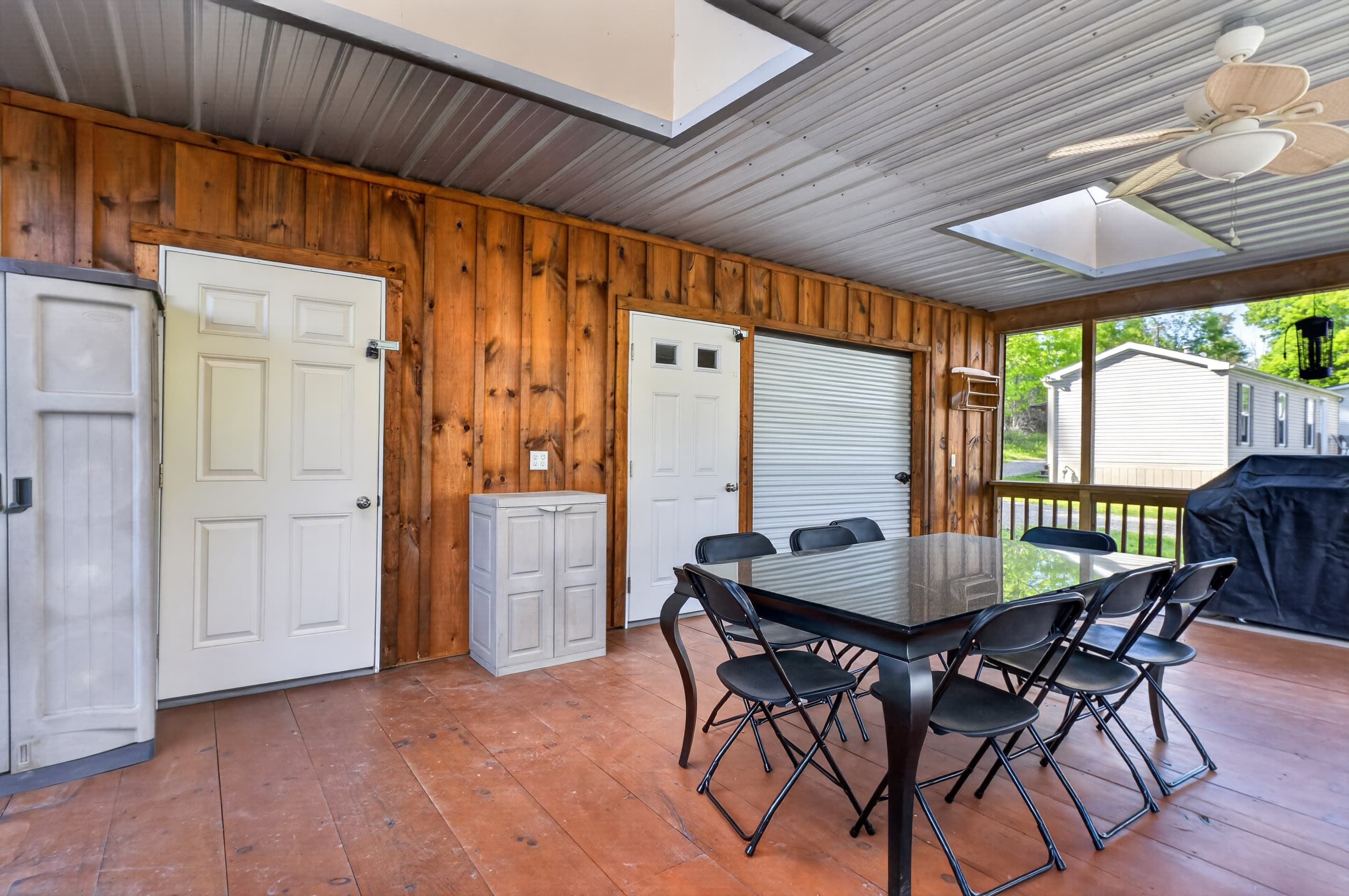 Pavilion dining area beside the kitchenette