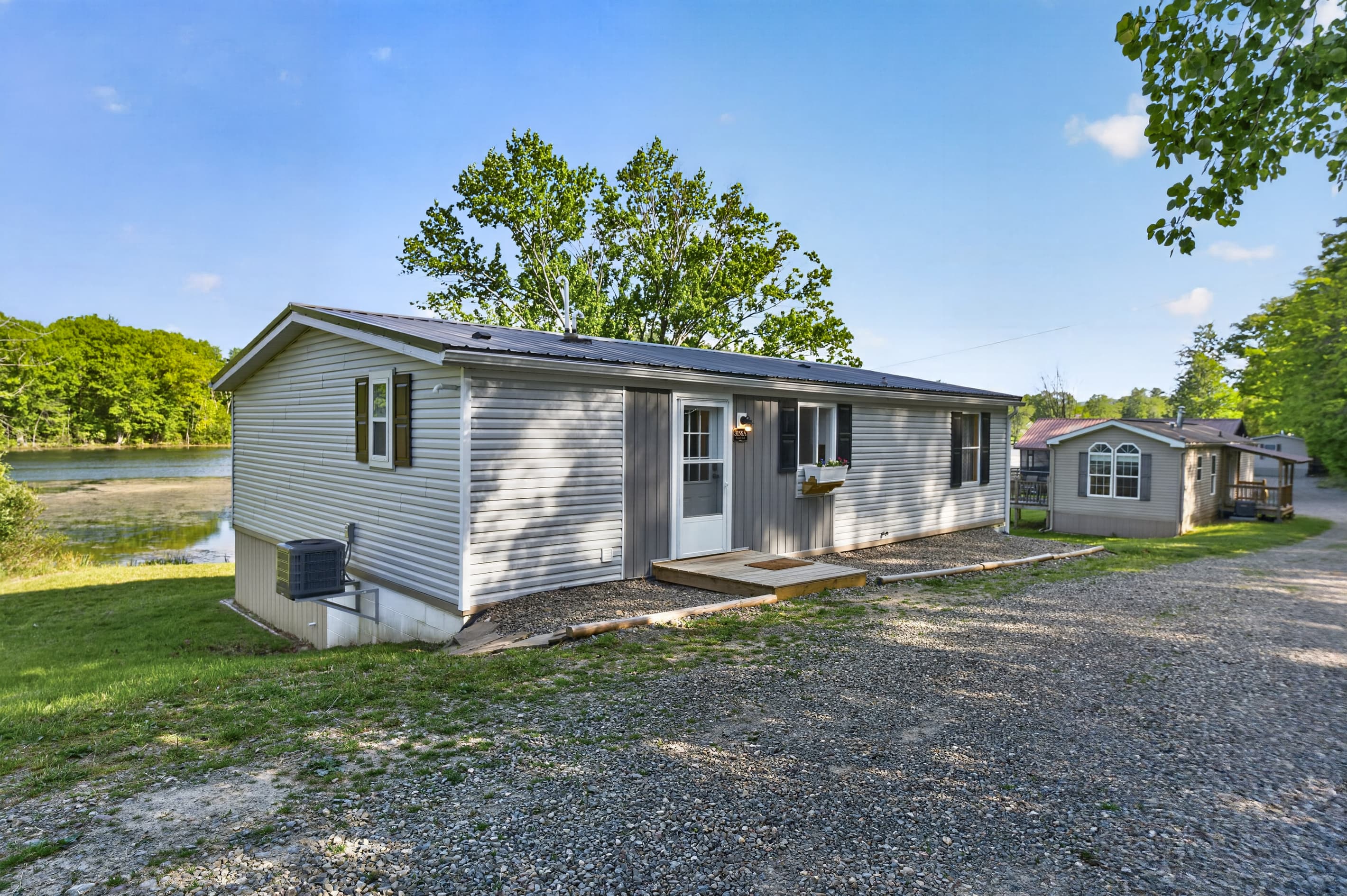 Cabin #1 exterior showing its back entrance