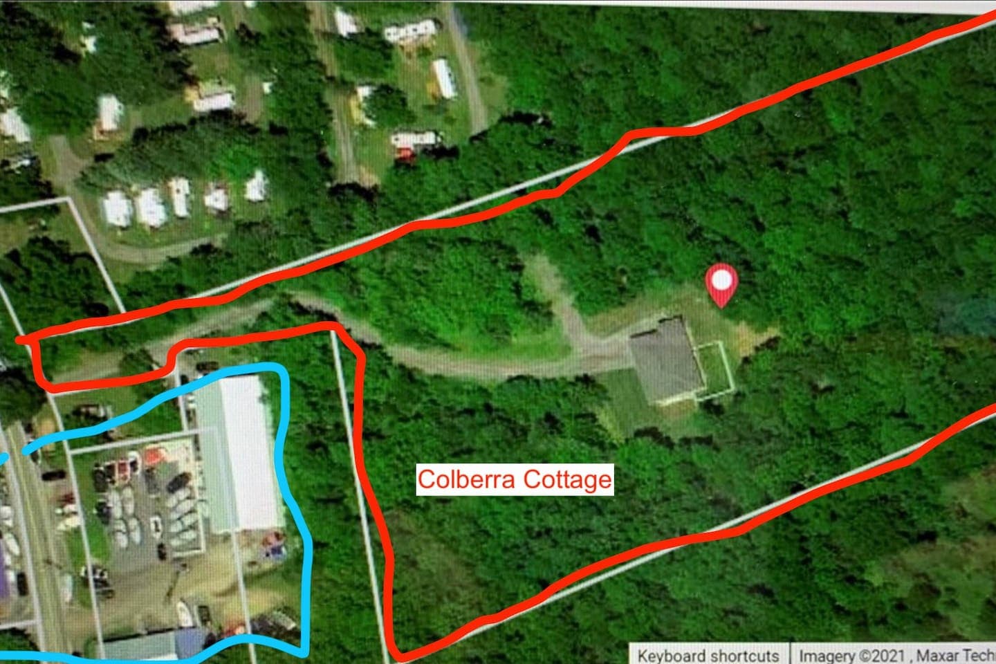 Property location within a wooded setting