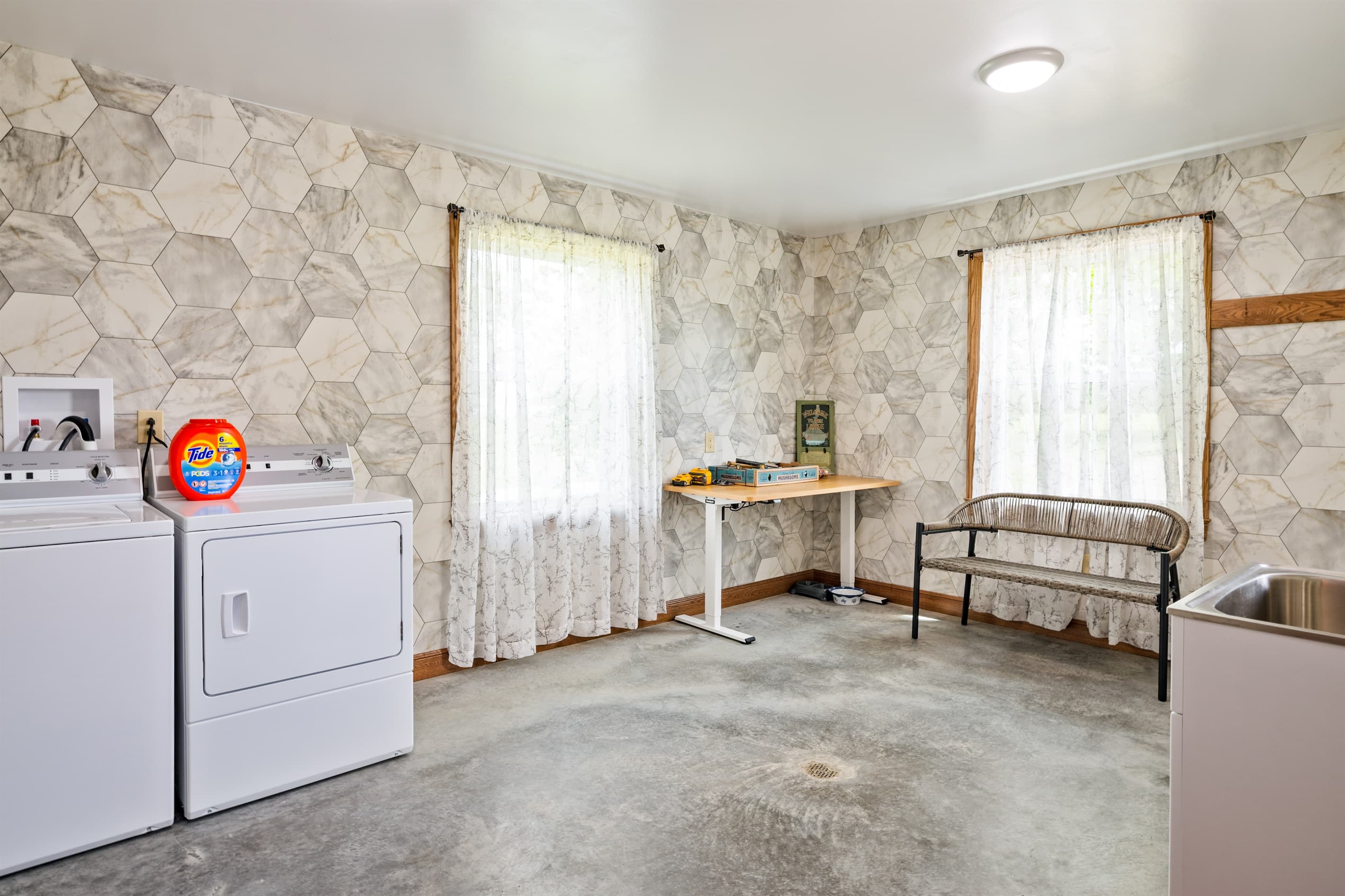 Laundry room with washer and dryer