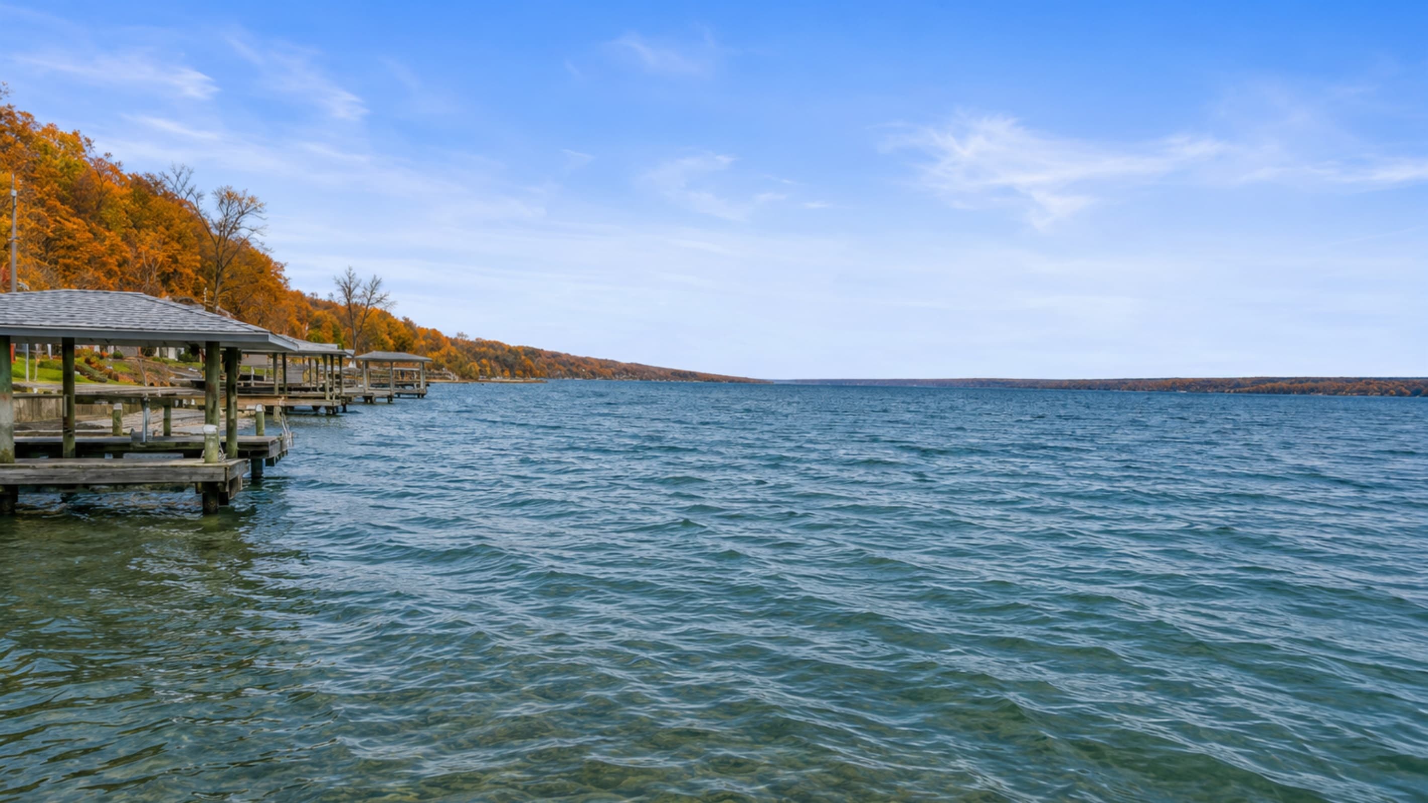 Open lake view from the shoreline