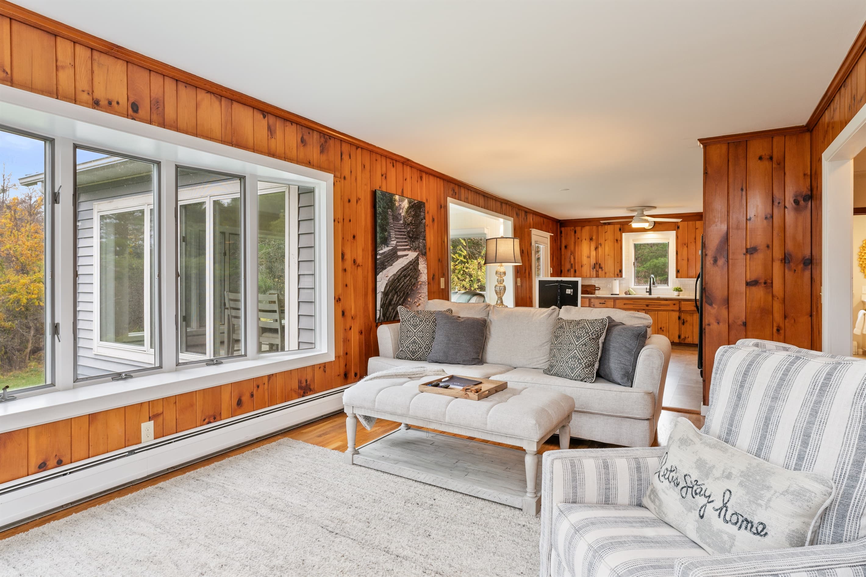 Living room with large window