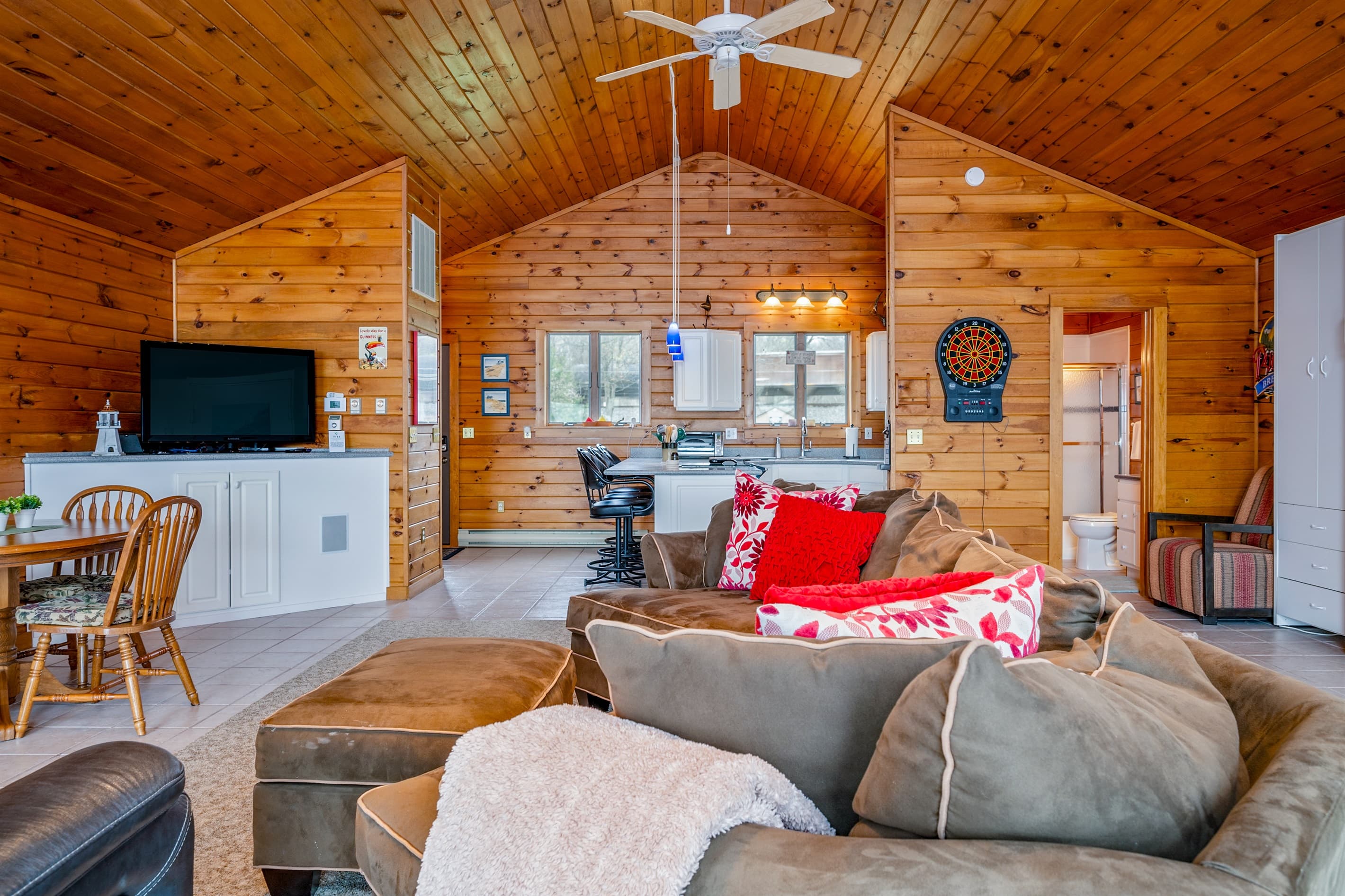 Living area with television and ample seating
