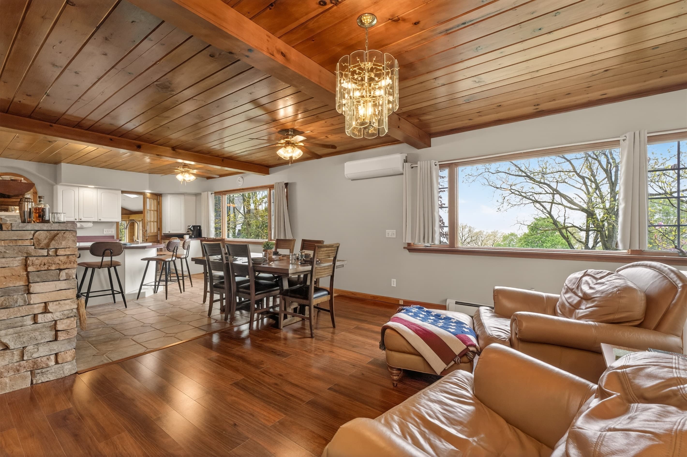 Open dining area beside the kitchen