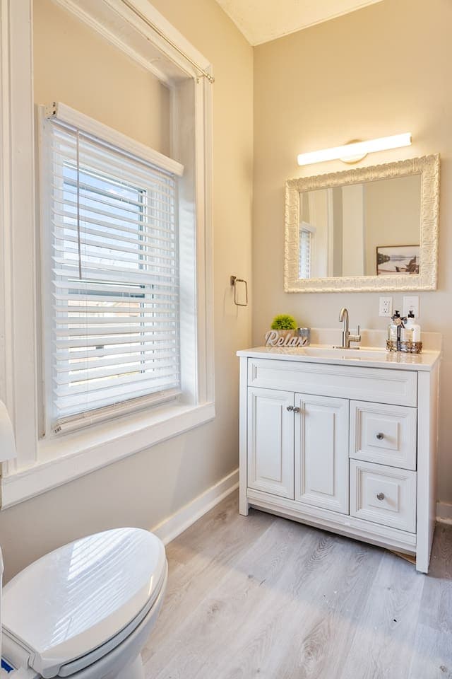 Bathroom vanity with storage cabinetry