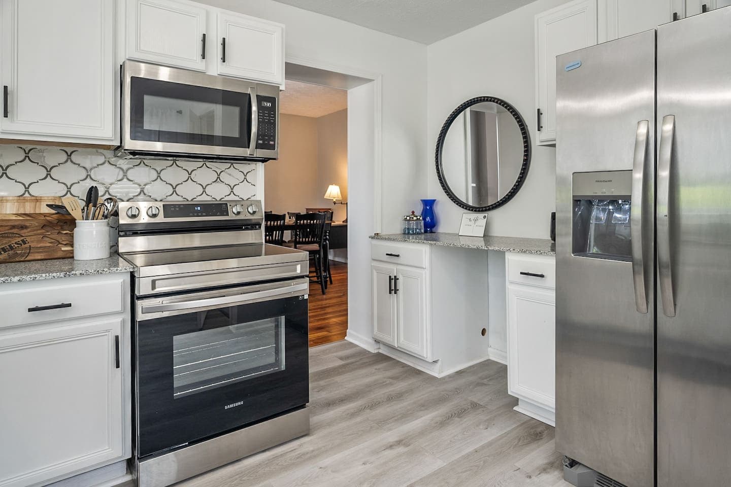 Unit 40 kitchen with stainless appliances