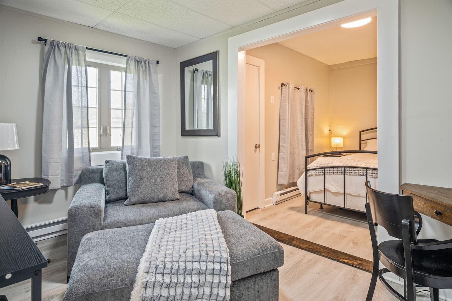 Unit 42.5 living area beside the bedroom