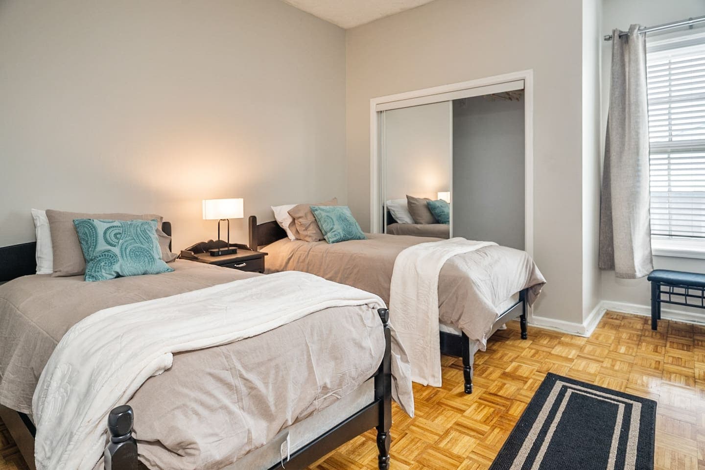 Bedroom with two twin beds