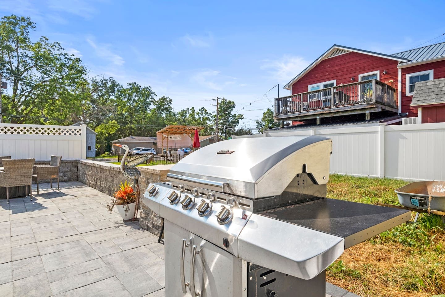 Gas grill available in the courtyard