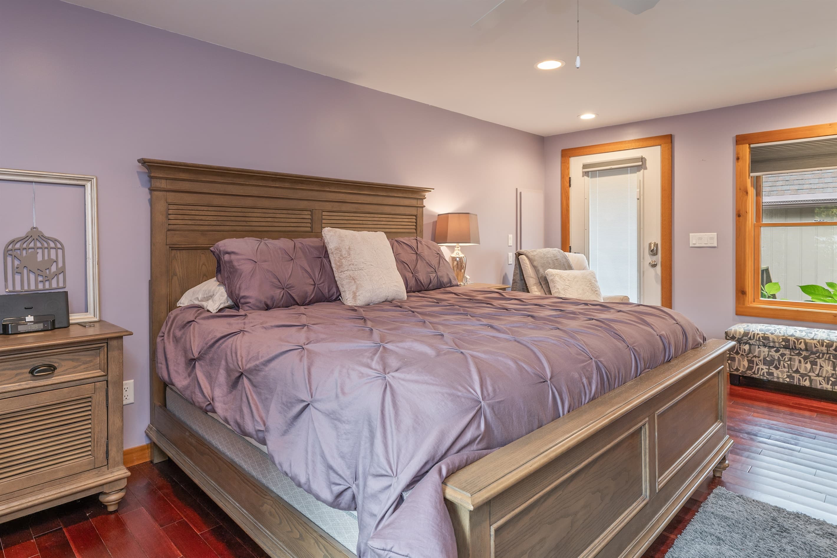 King bedroom with natural light