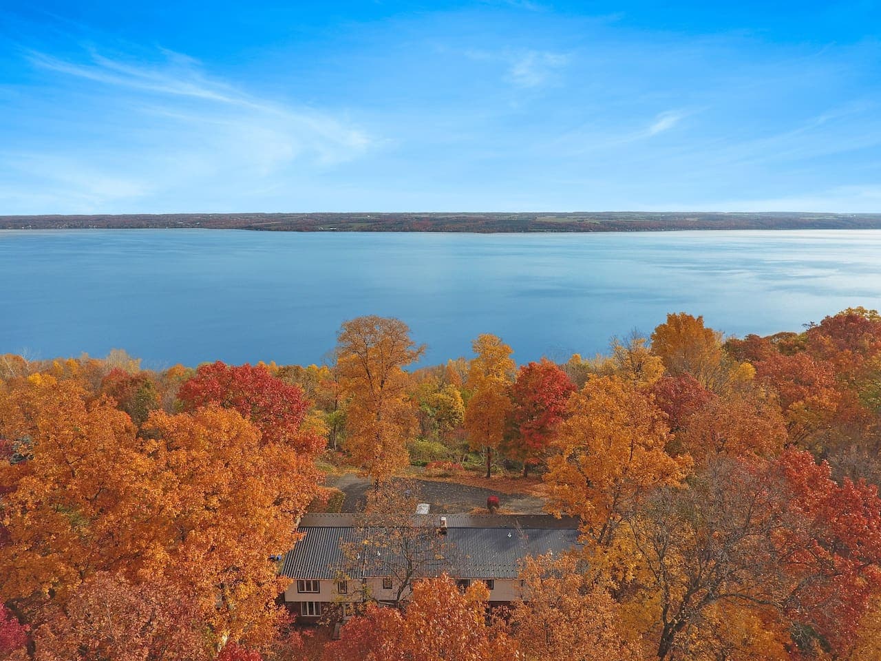 Autumn views across Cayuga Lake
