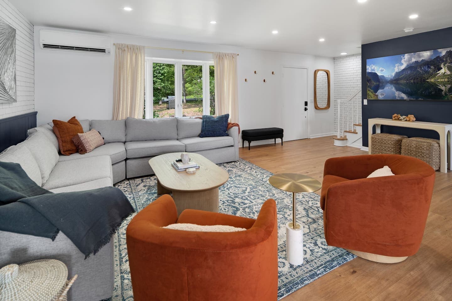Living room with sectional sofa