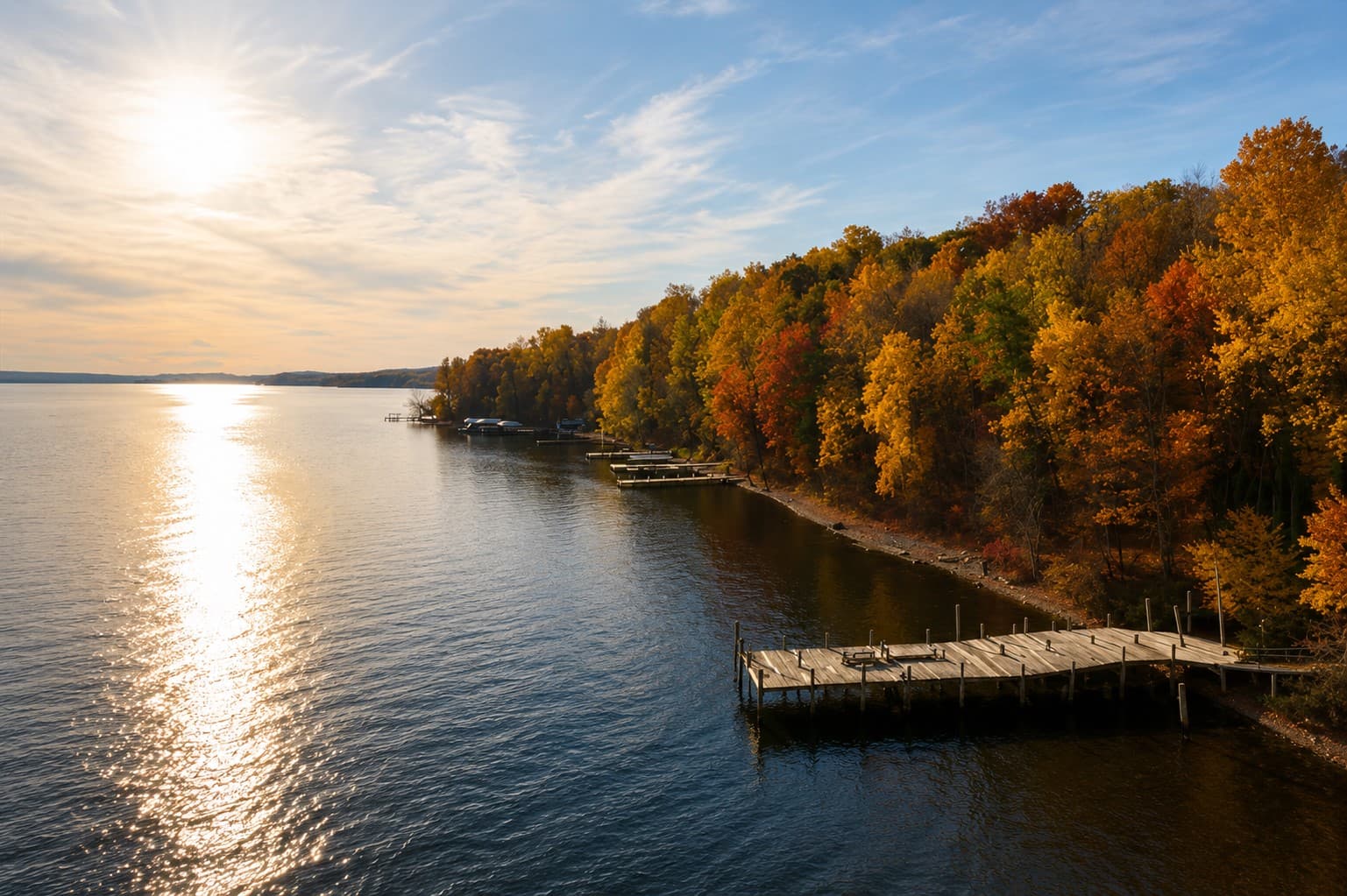 Sunset over Cayuga Lake