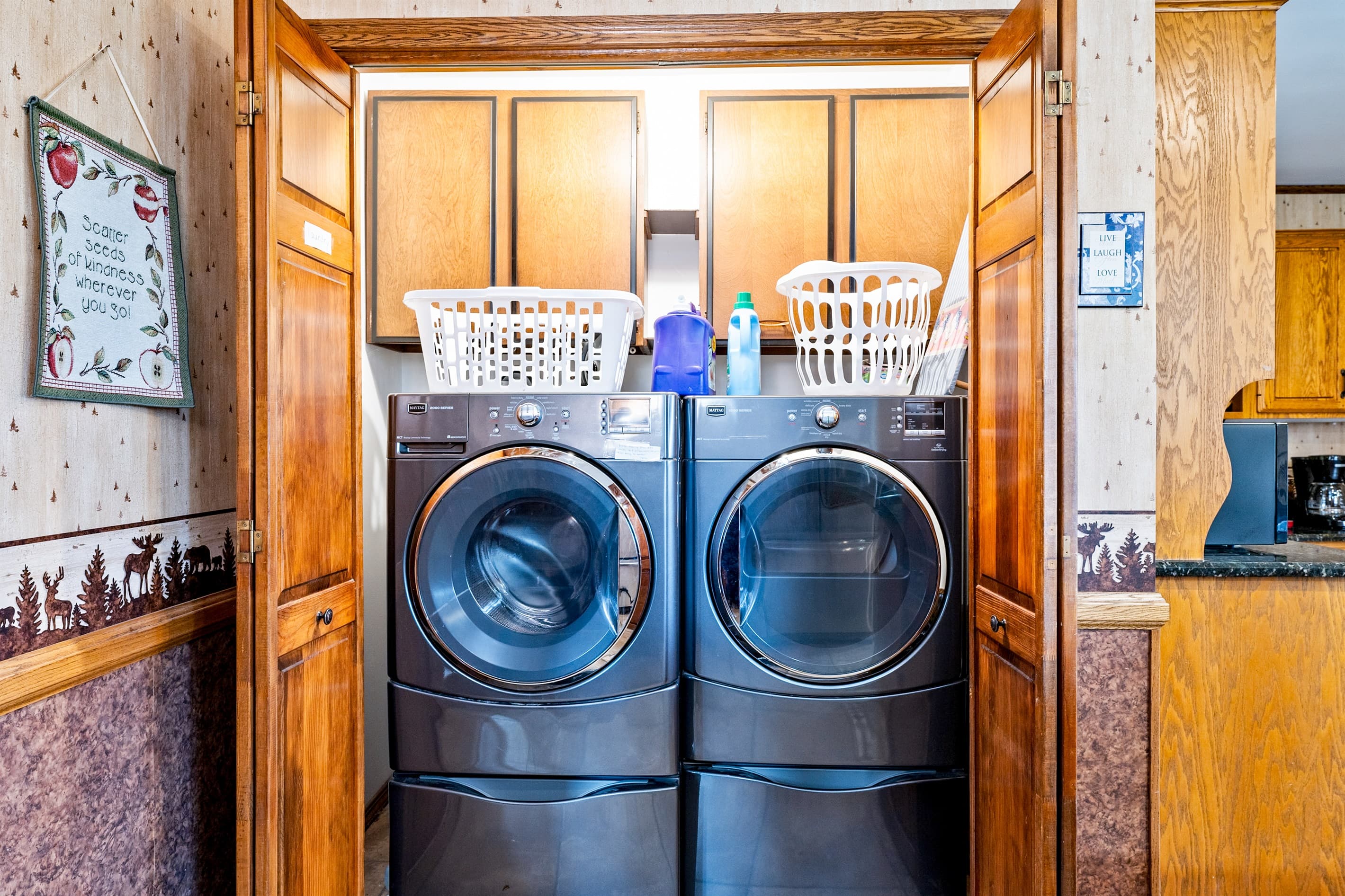 Laundry room with washer and dryer