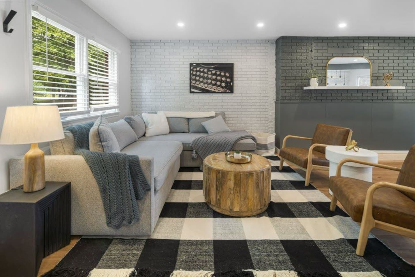 Living room with sectional sofa