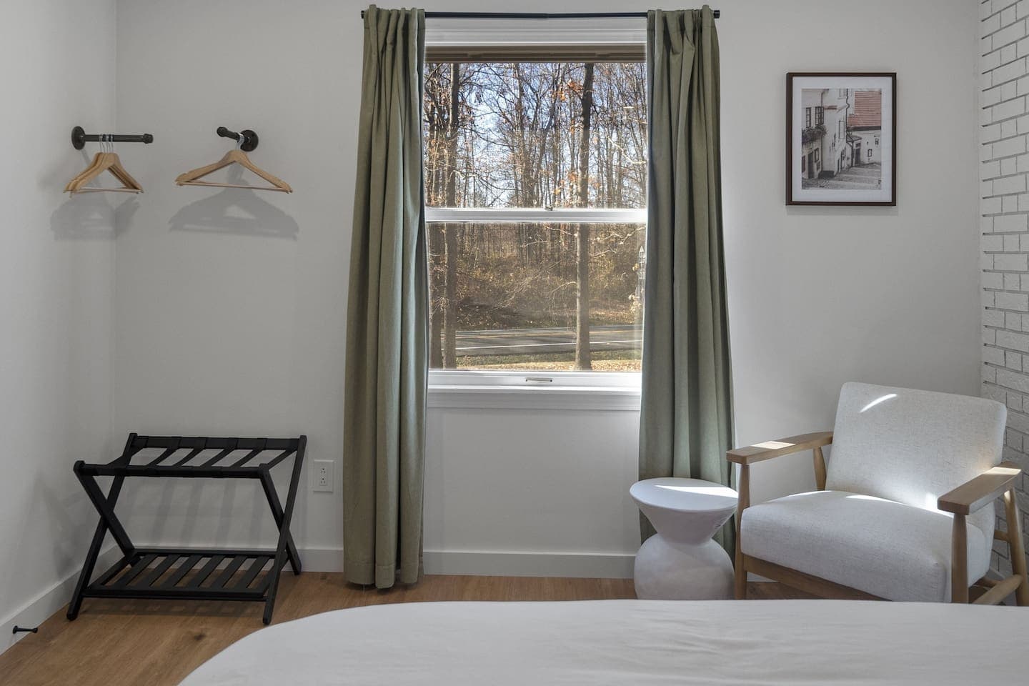 Bedroom window with wooded views